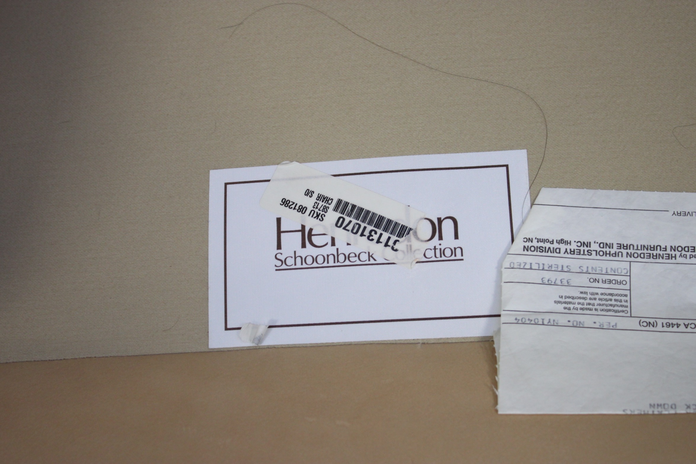 Faux Leather Lounge Chair with Ottoman by Henredon