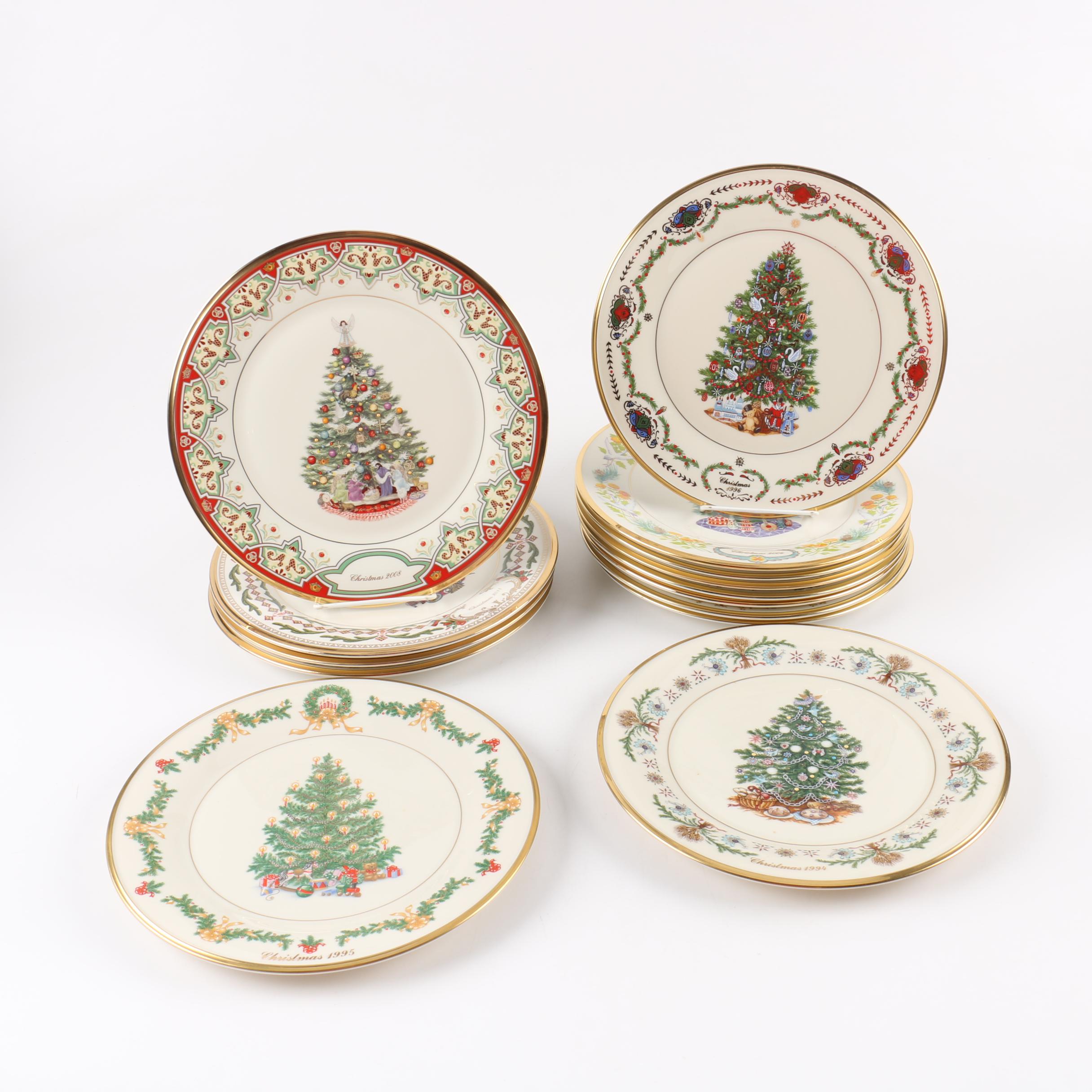 Limited Edition Lenox "Christmas Trees Around The World" Decorative Plates