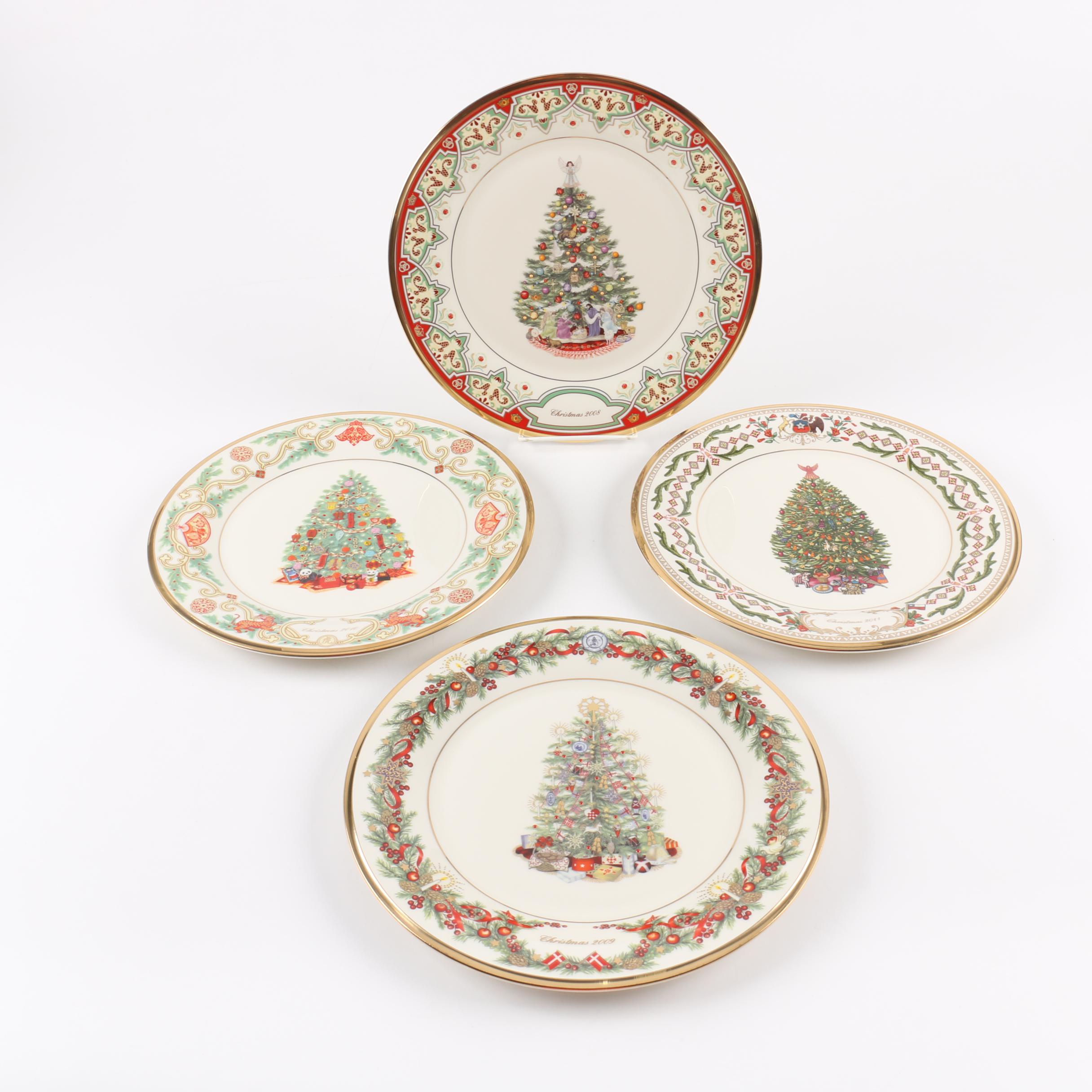 Limited Edition Lenox "Christmas Trees Around The World" Decorative Plates