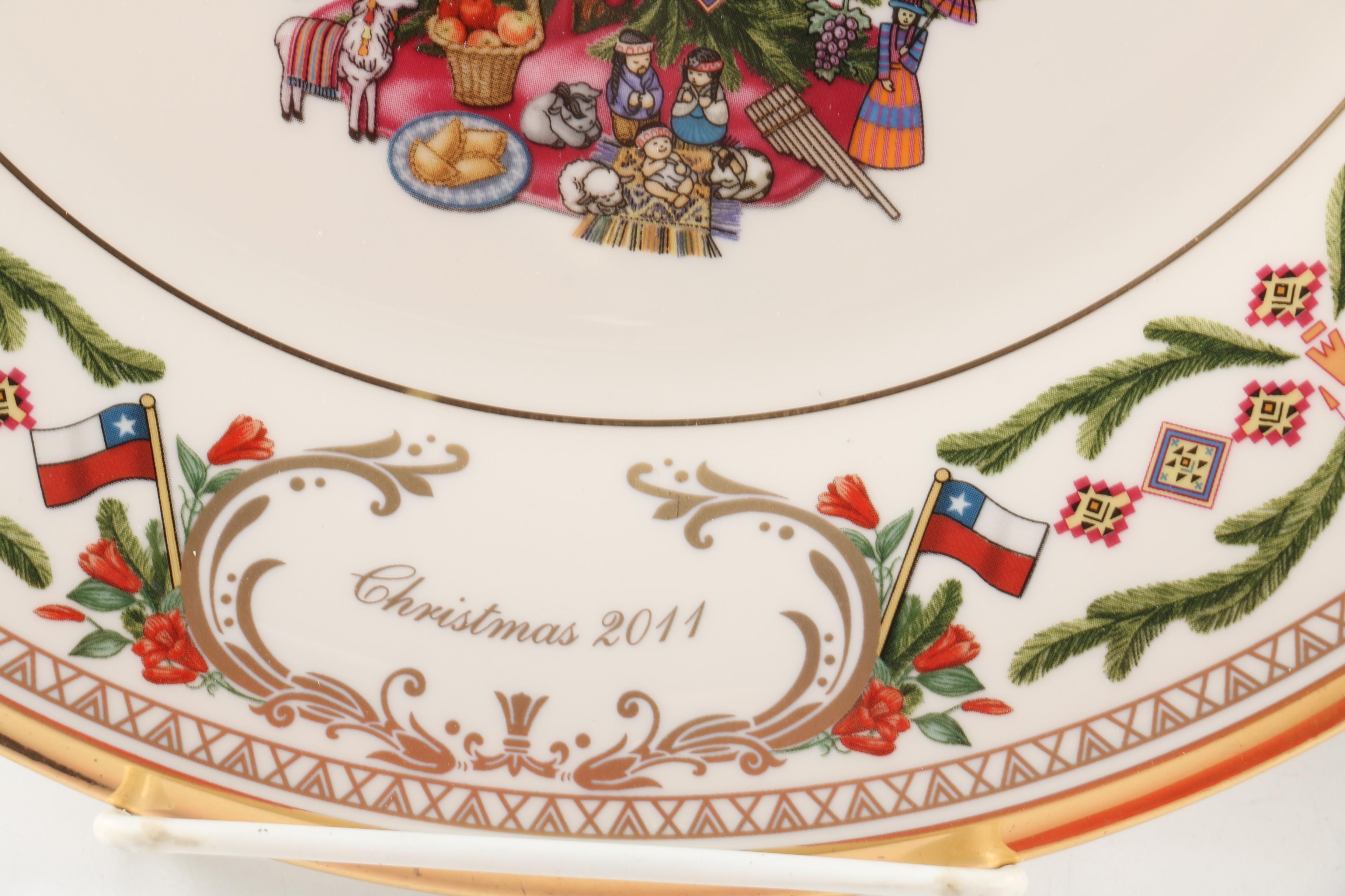 Limited Edition Lenox "Christmas Trees Around The World" Decorative Plates