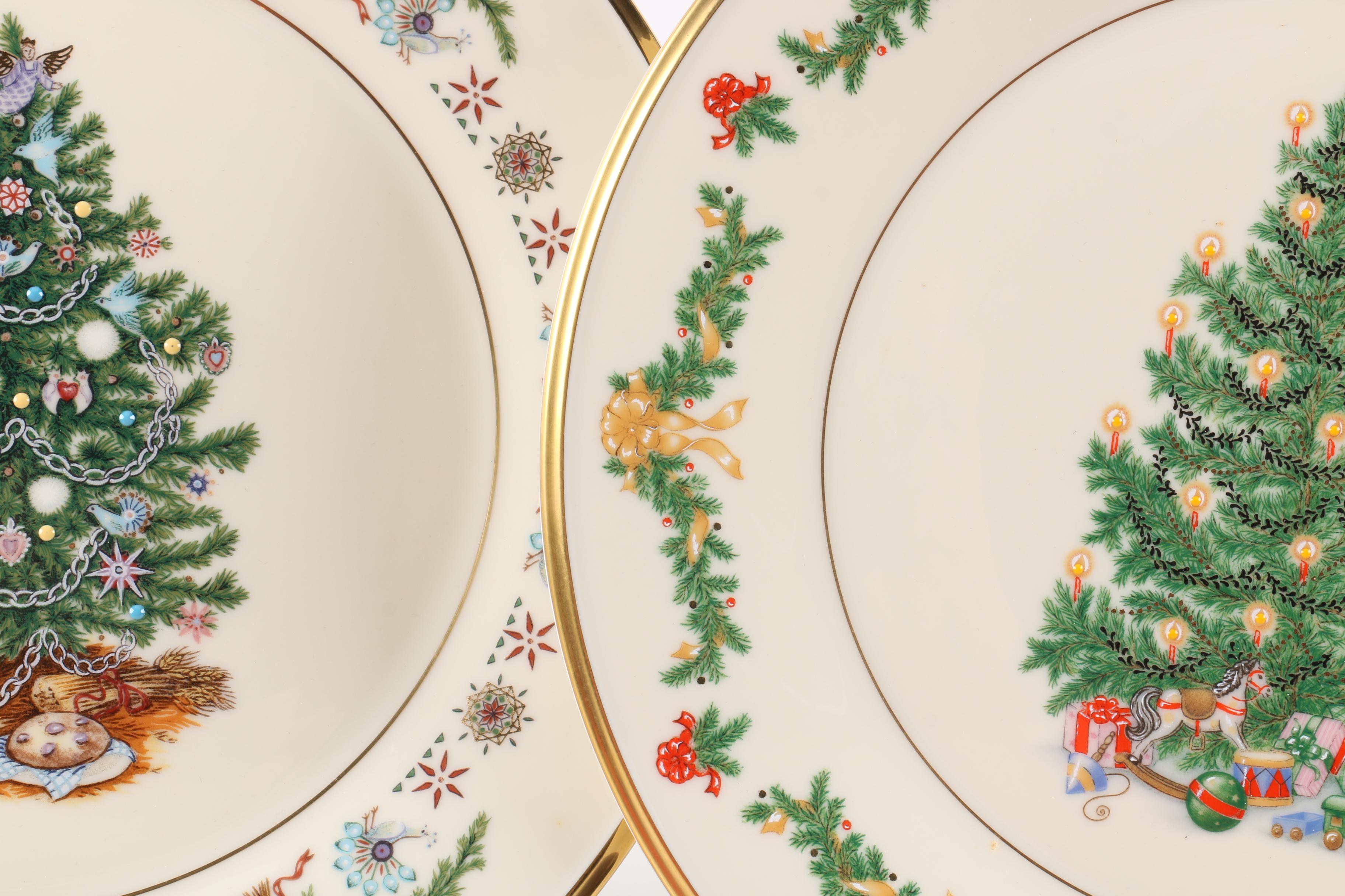 Limited Edition Lenox "Christmas Trees Around The World" Decorative Plates