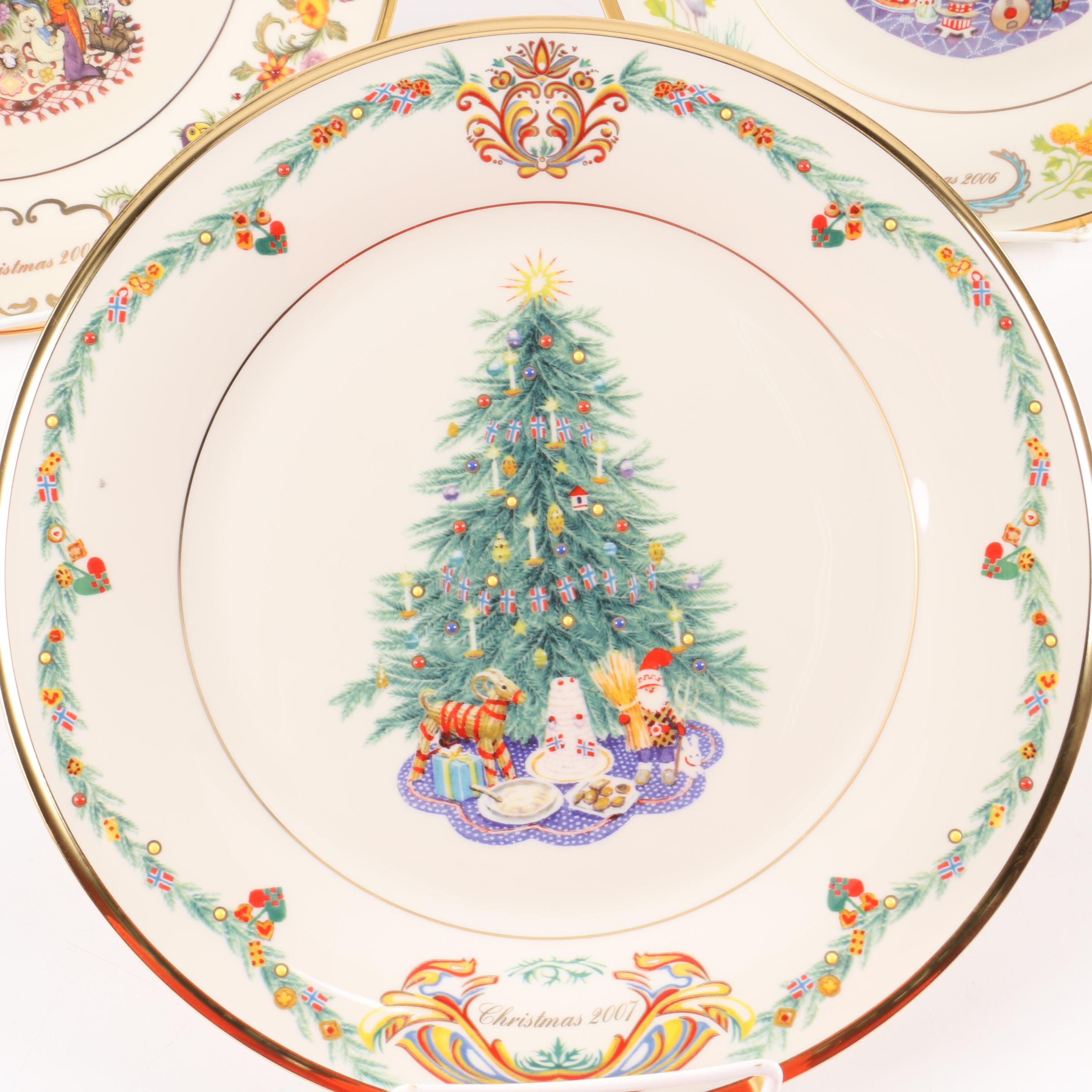 Limited Edition Lenox "Christmas Trees Around The World" Decorative Plates