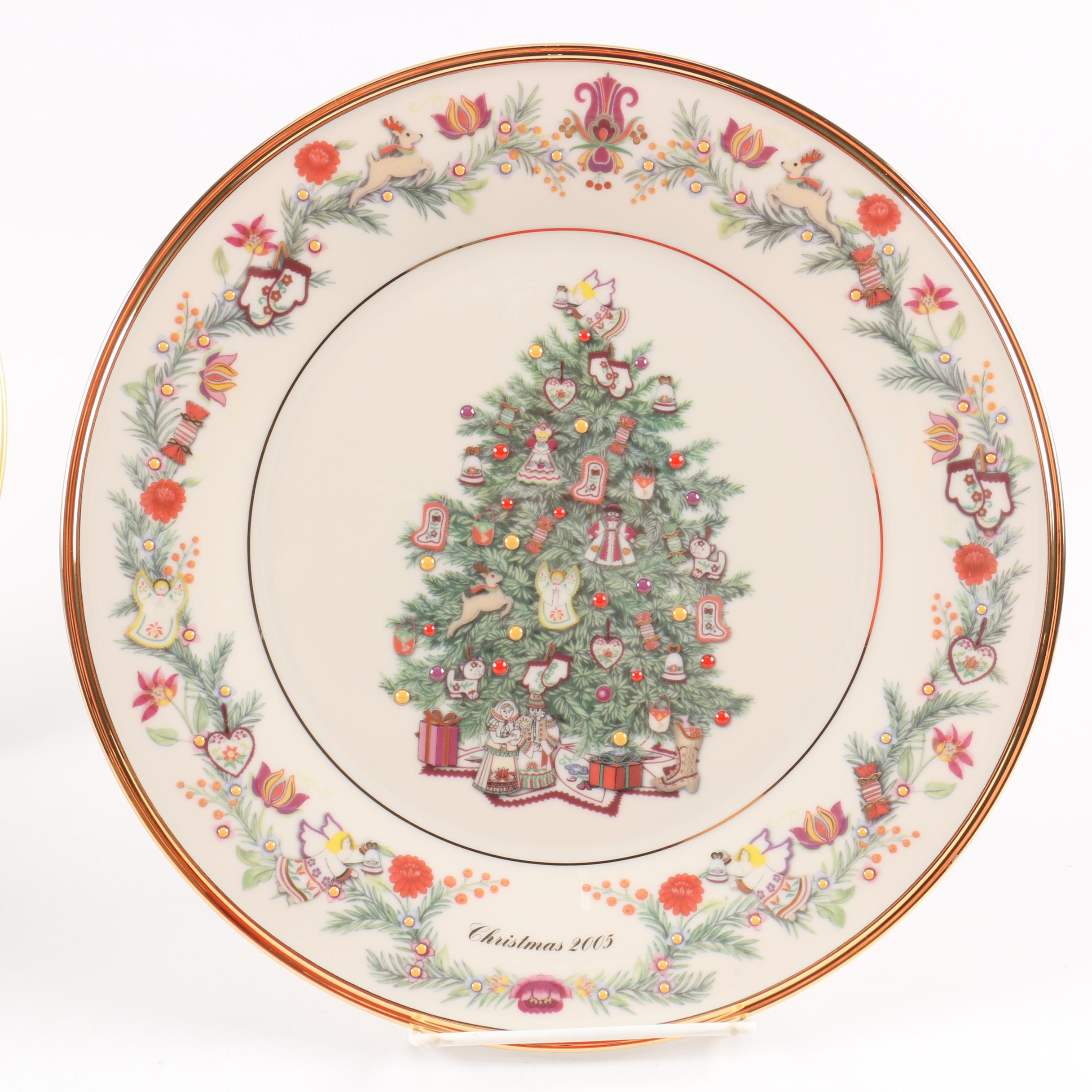 Limited Edition Lenox "Christmas Trees Around The World" Decorative Plates