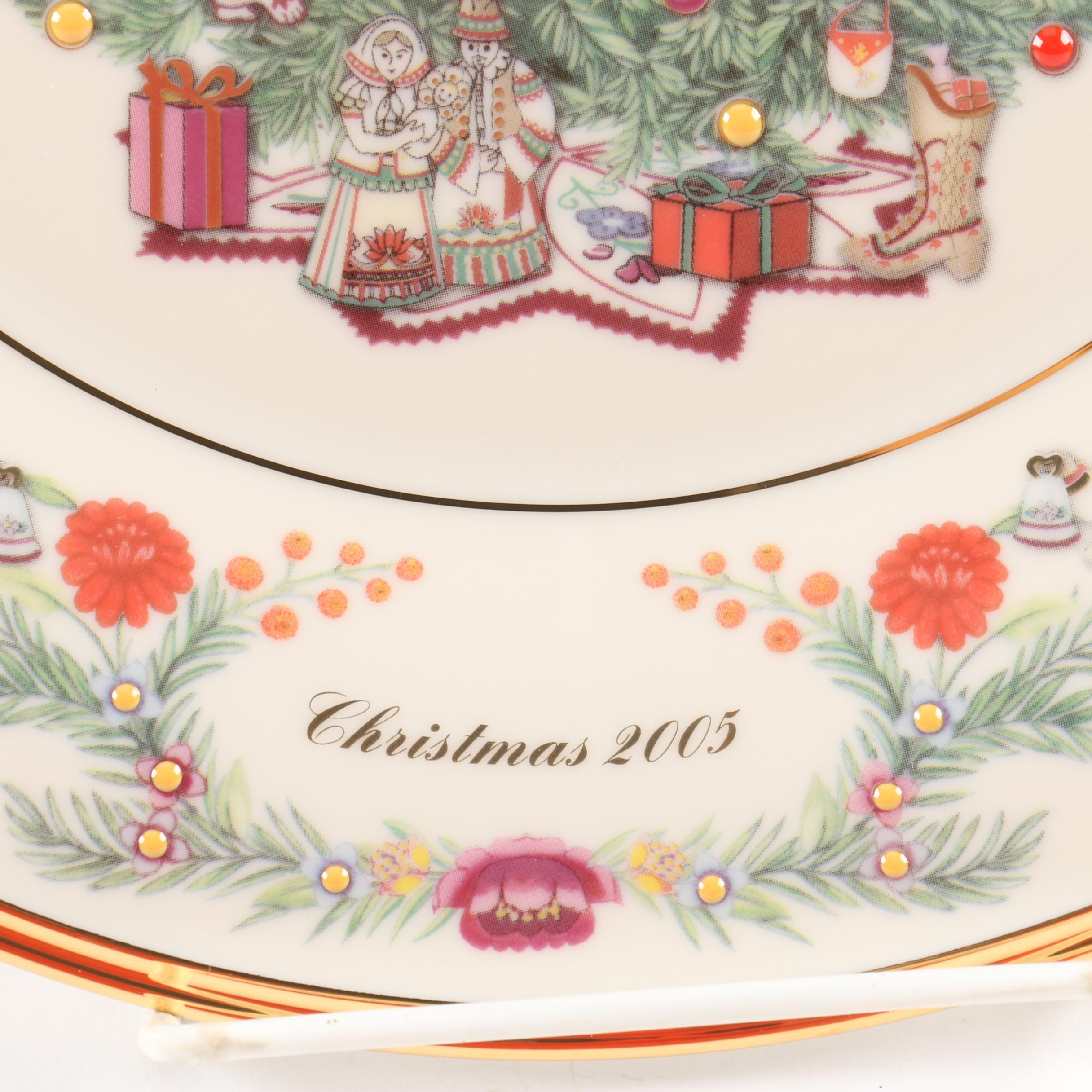 Limited Edition Lenox "Christmas Trees Around The World" Decorative Plates