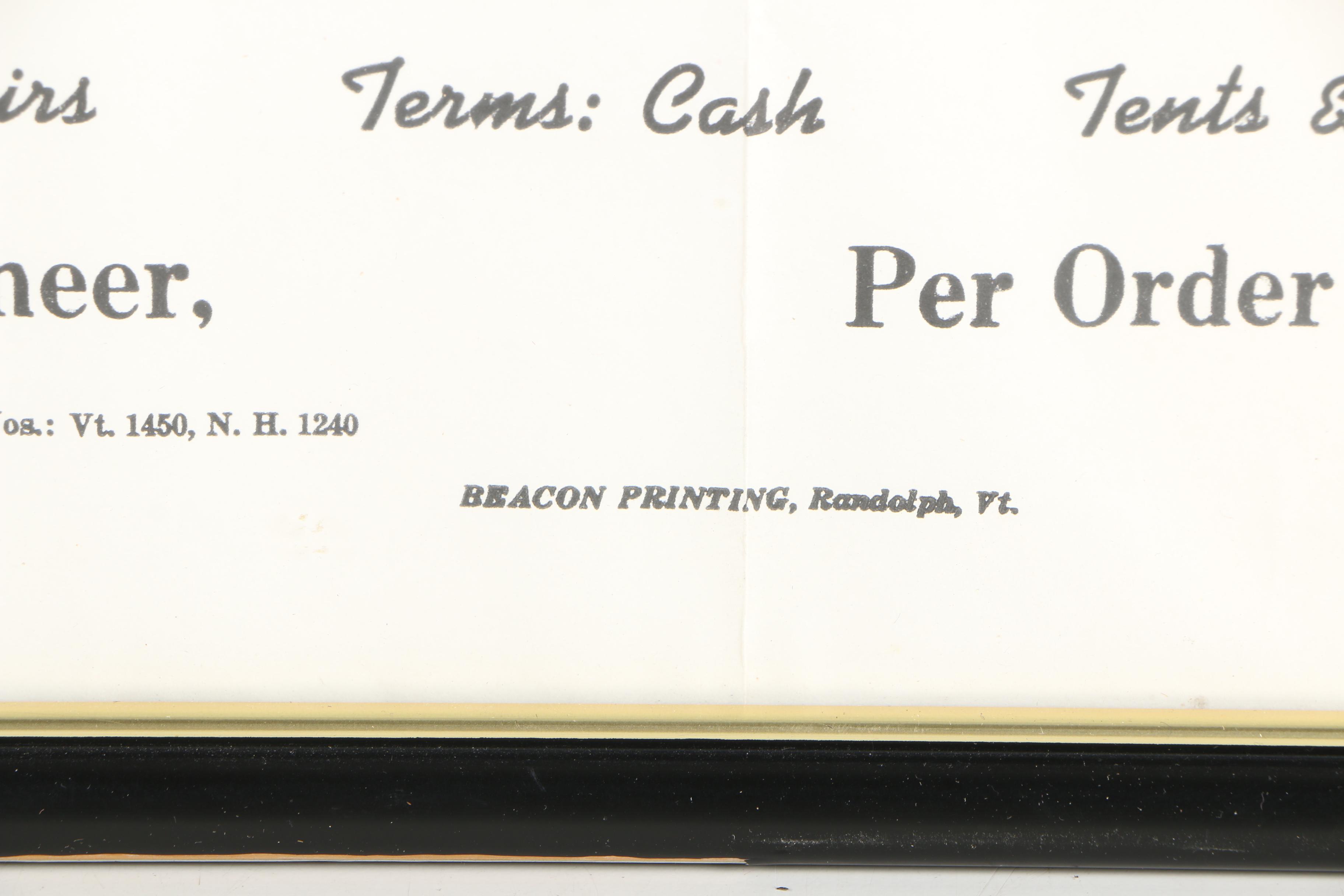 Hosford Brackett Estate Auction Poster, C. 1976