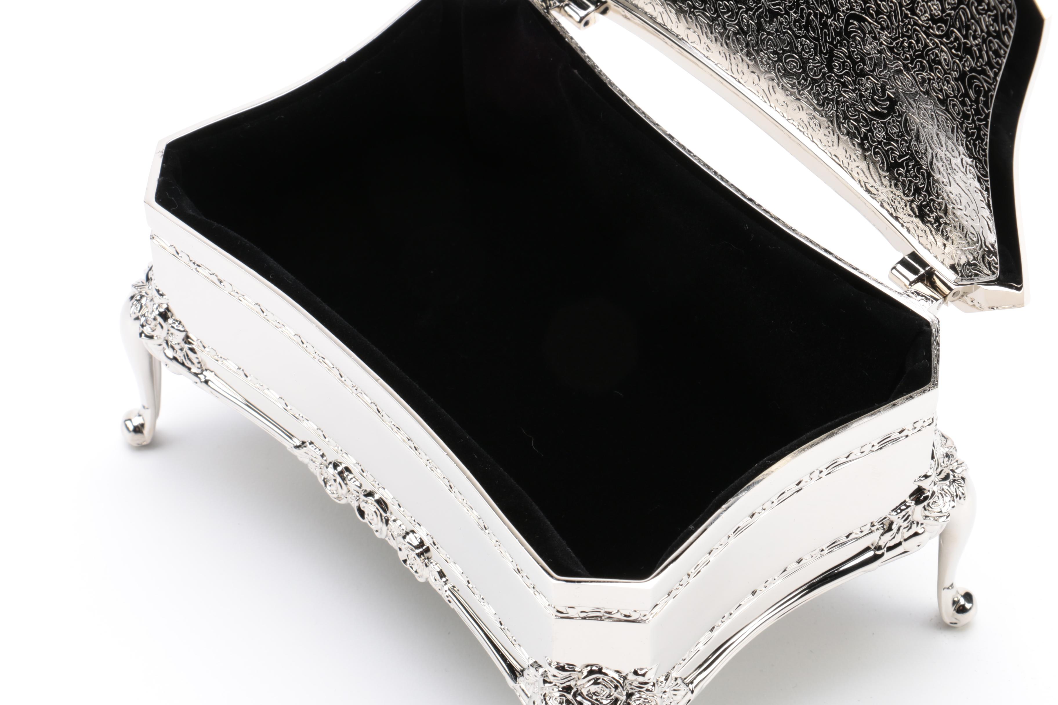 Arte Madrid Silver Plate Jewelry Box