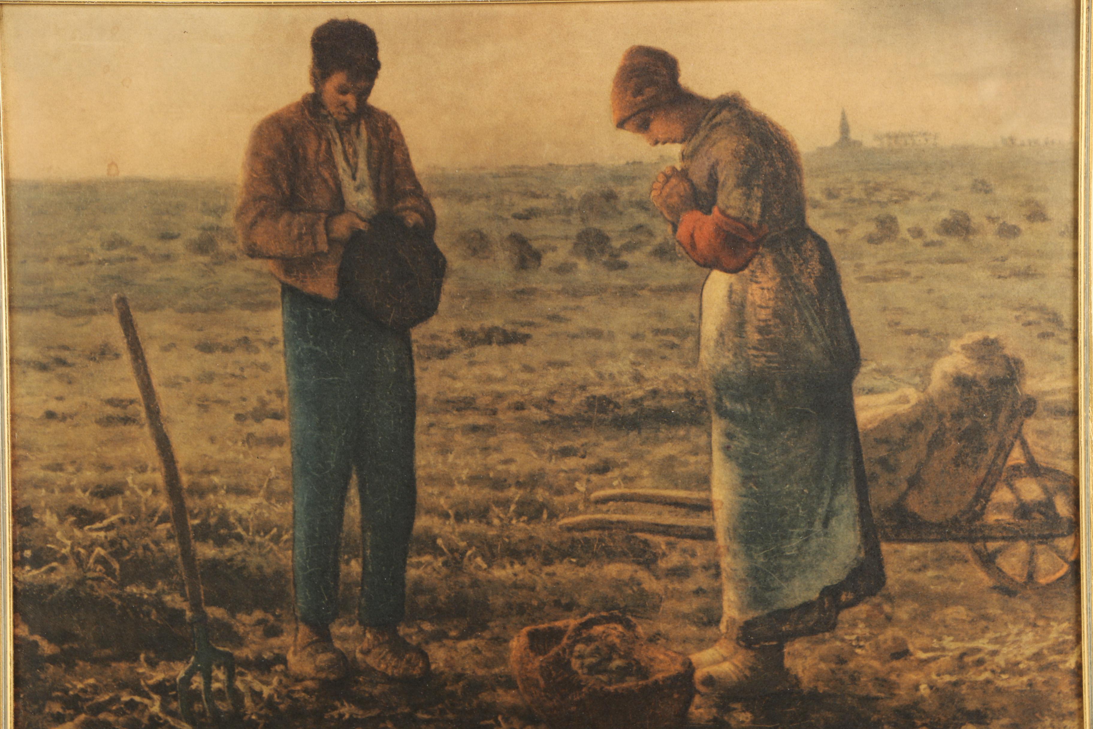 Offset Lithographic Print After Jean-François Millet "The Angelus"