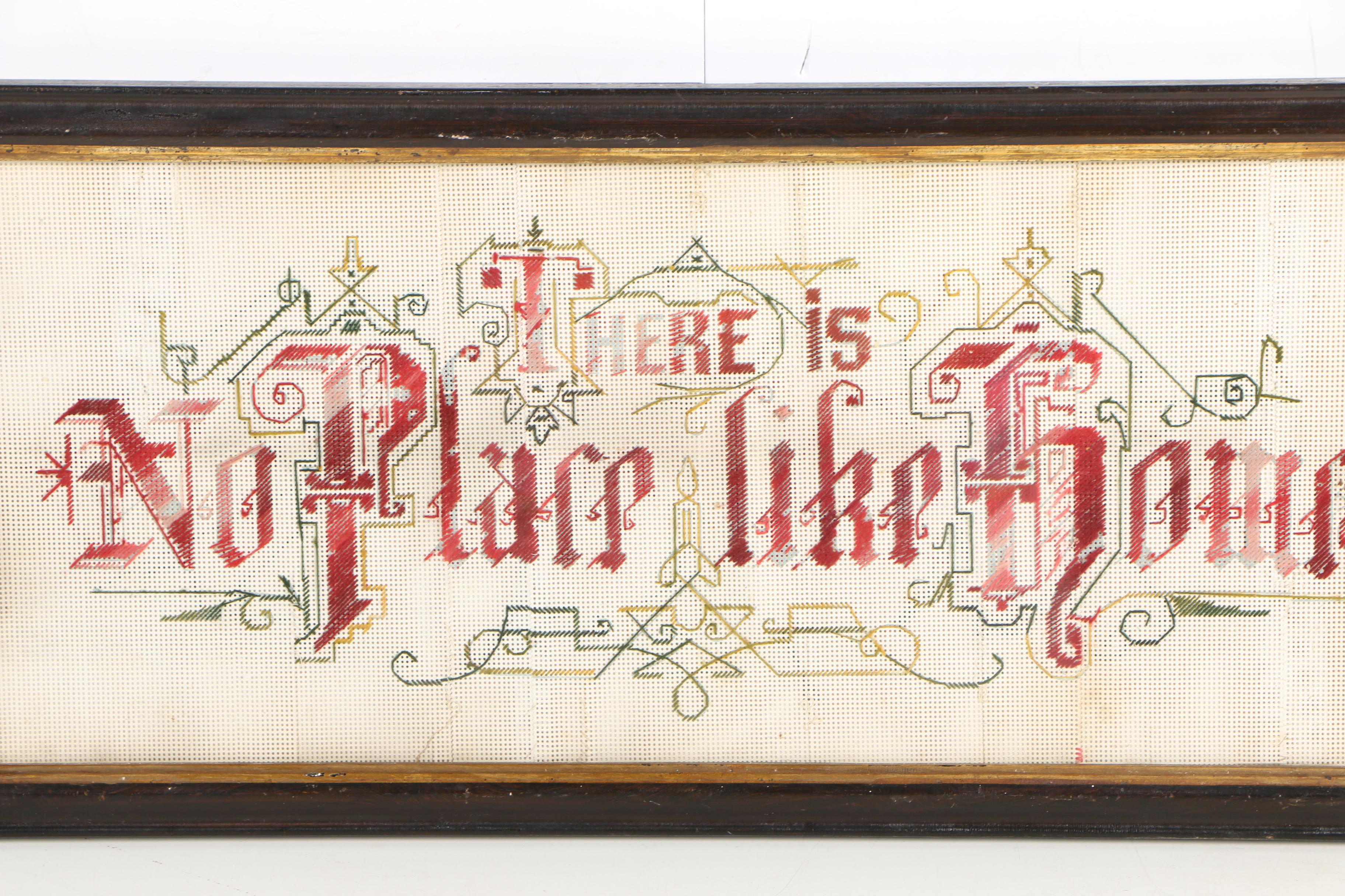 Cross-Stitch Embroidery "There is No Place Like Home"