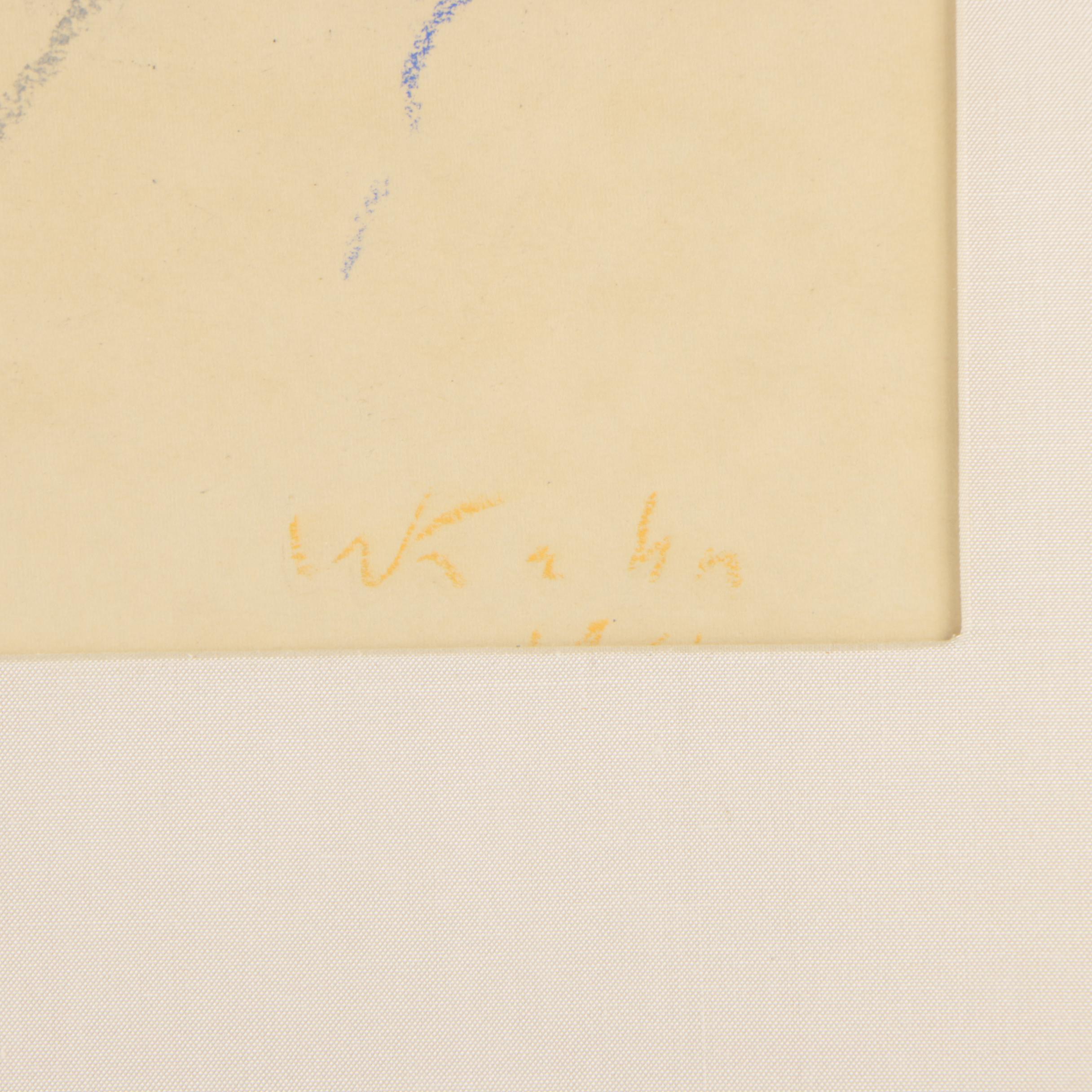 Wolf Kahn Pastel Drawing "Untitled (Browns in Vermont)"