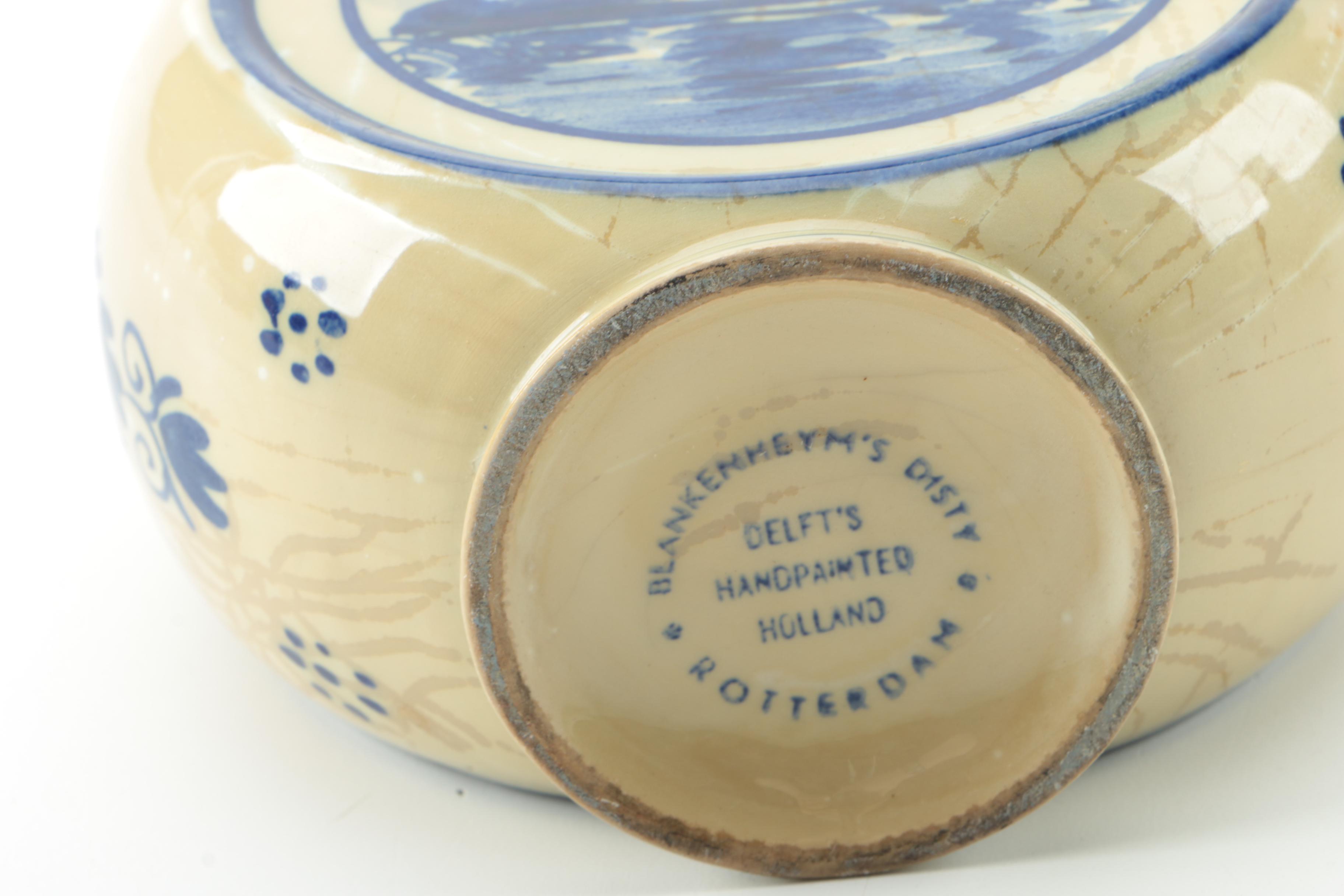 Delft Earthenware Jugs with Vintage Russian Collectible Plate