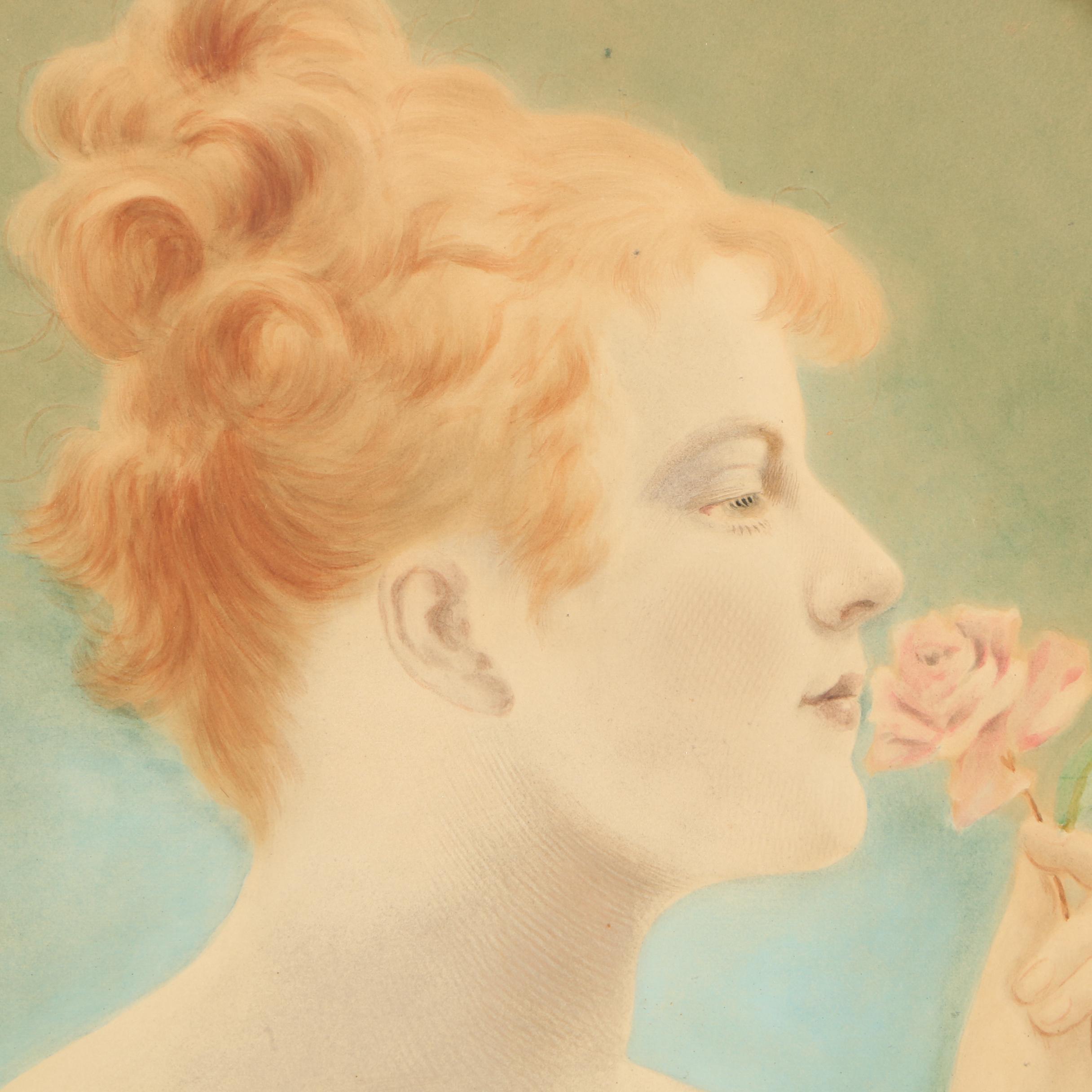 Virgilio Tojetti 1895 Watercolor Portrait