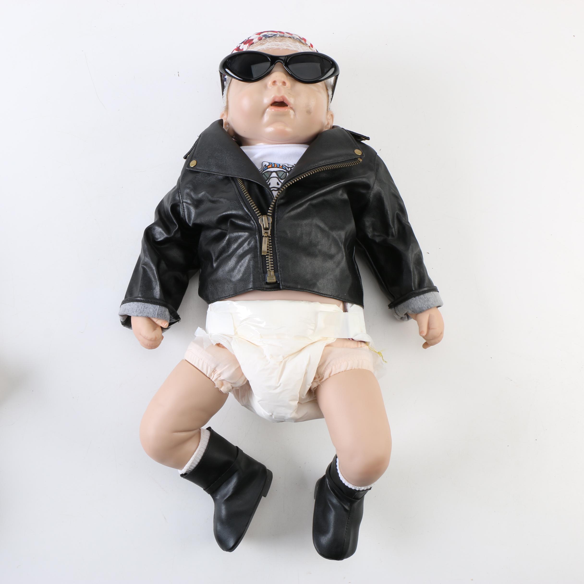 Ashton Drake "Joey, Born to Ride" Baby Doll by Tinneke