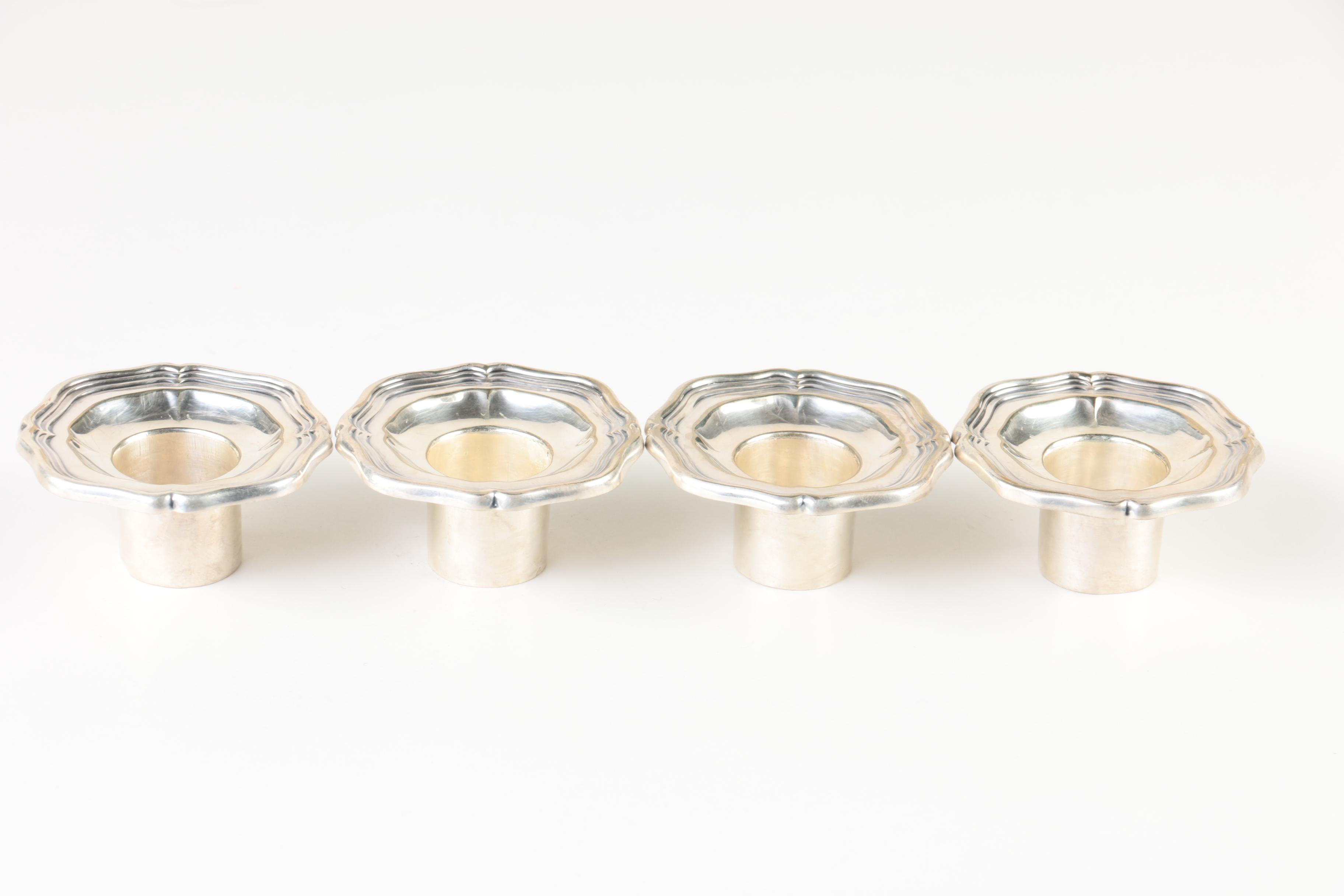 Sterling Silver Ladle with Silver Plate Candle Sconces