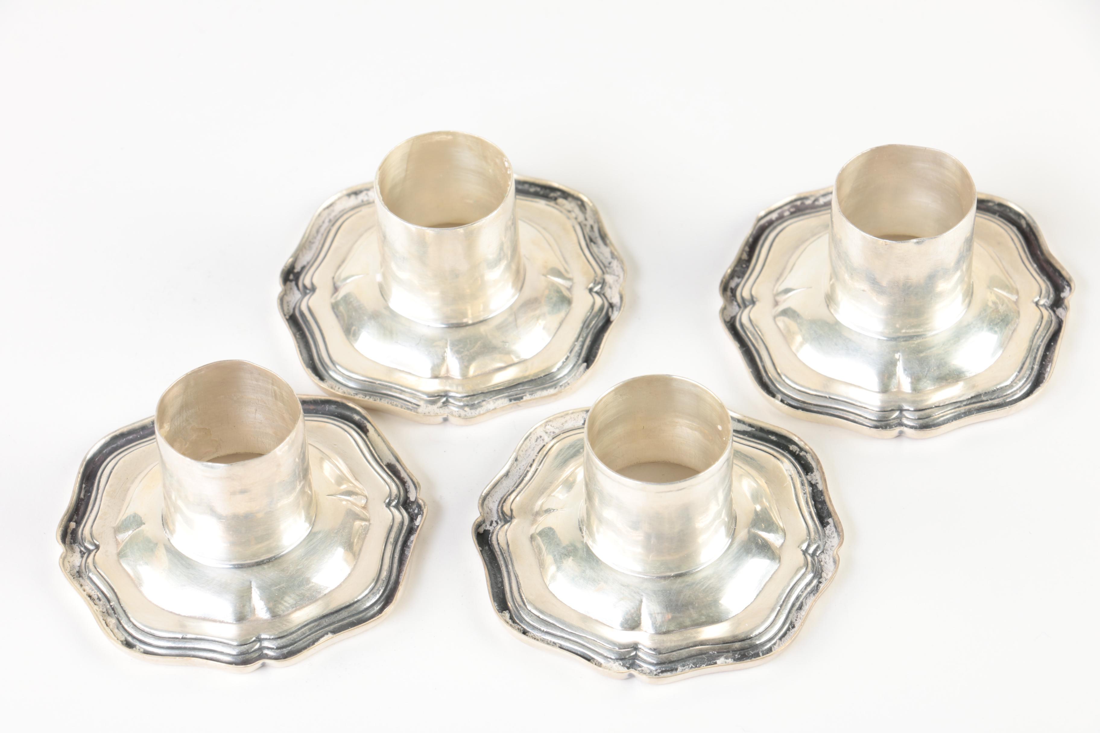 Sterling Silver Ladle with Silver Plate Candle Sconces