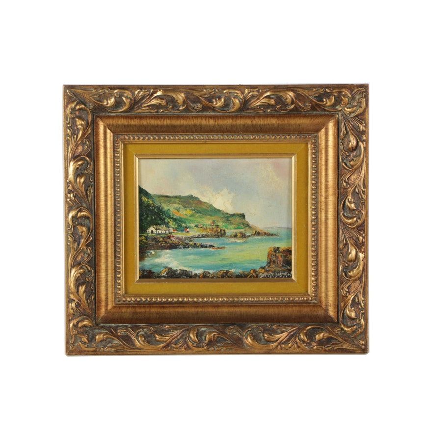 Bernard Bosman Oil Painting of Coastal Scene
