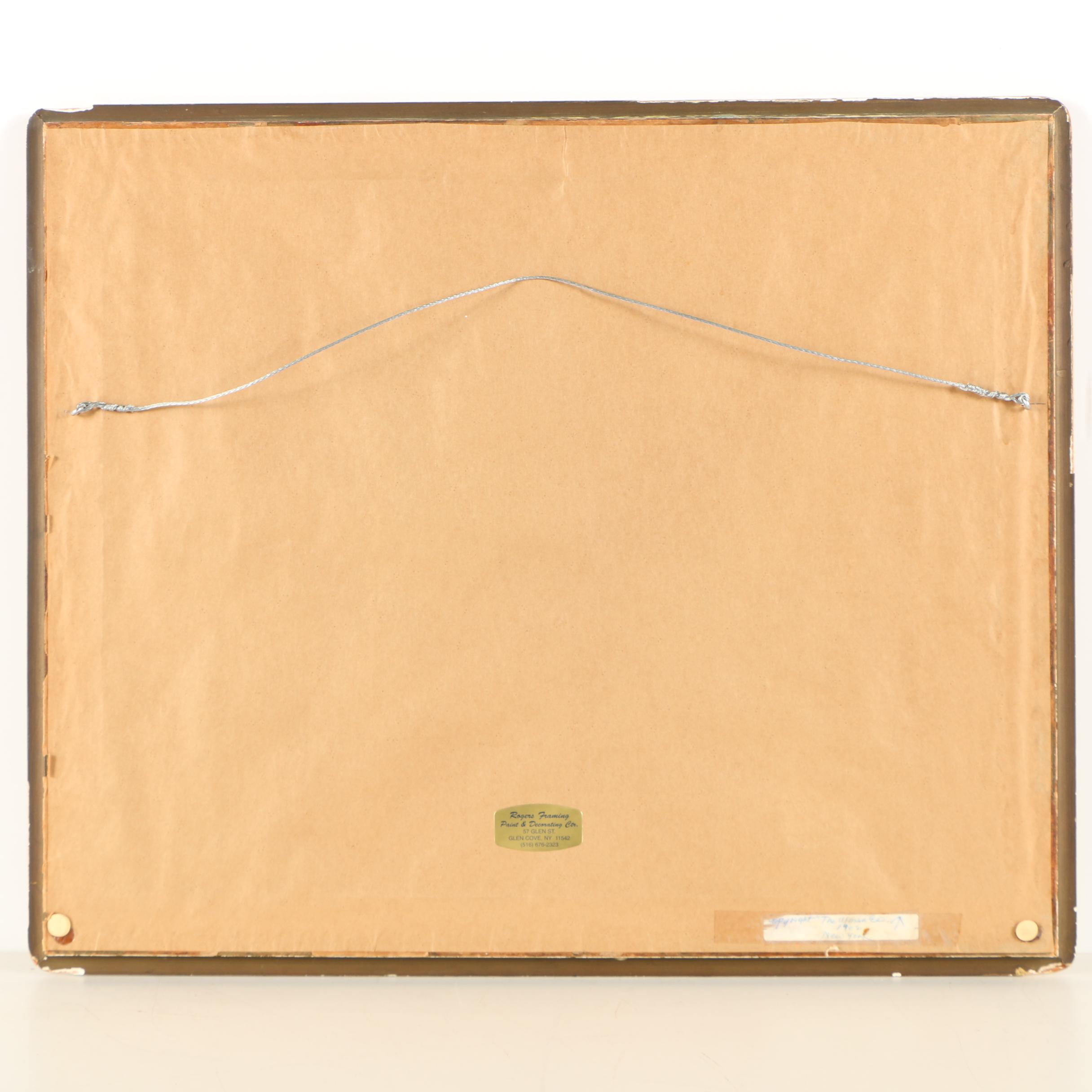 The Ullman MFG Co. 1902 Color Halftone of a Man and Woman in a Rowboat