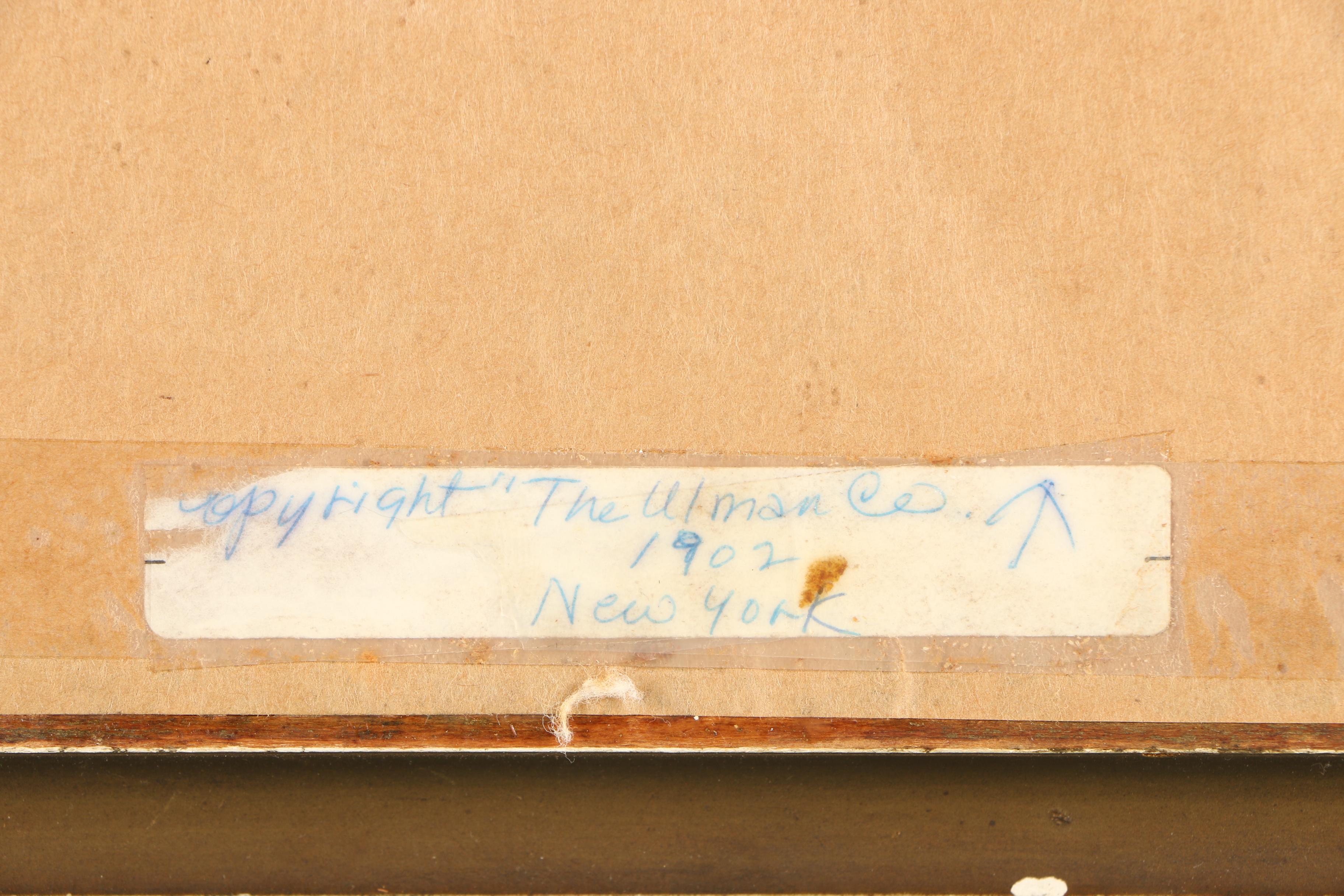 The Ullman MFG Co. 1902 Color Halftone of a Man and Woman in a Rowboat