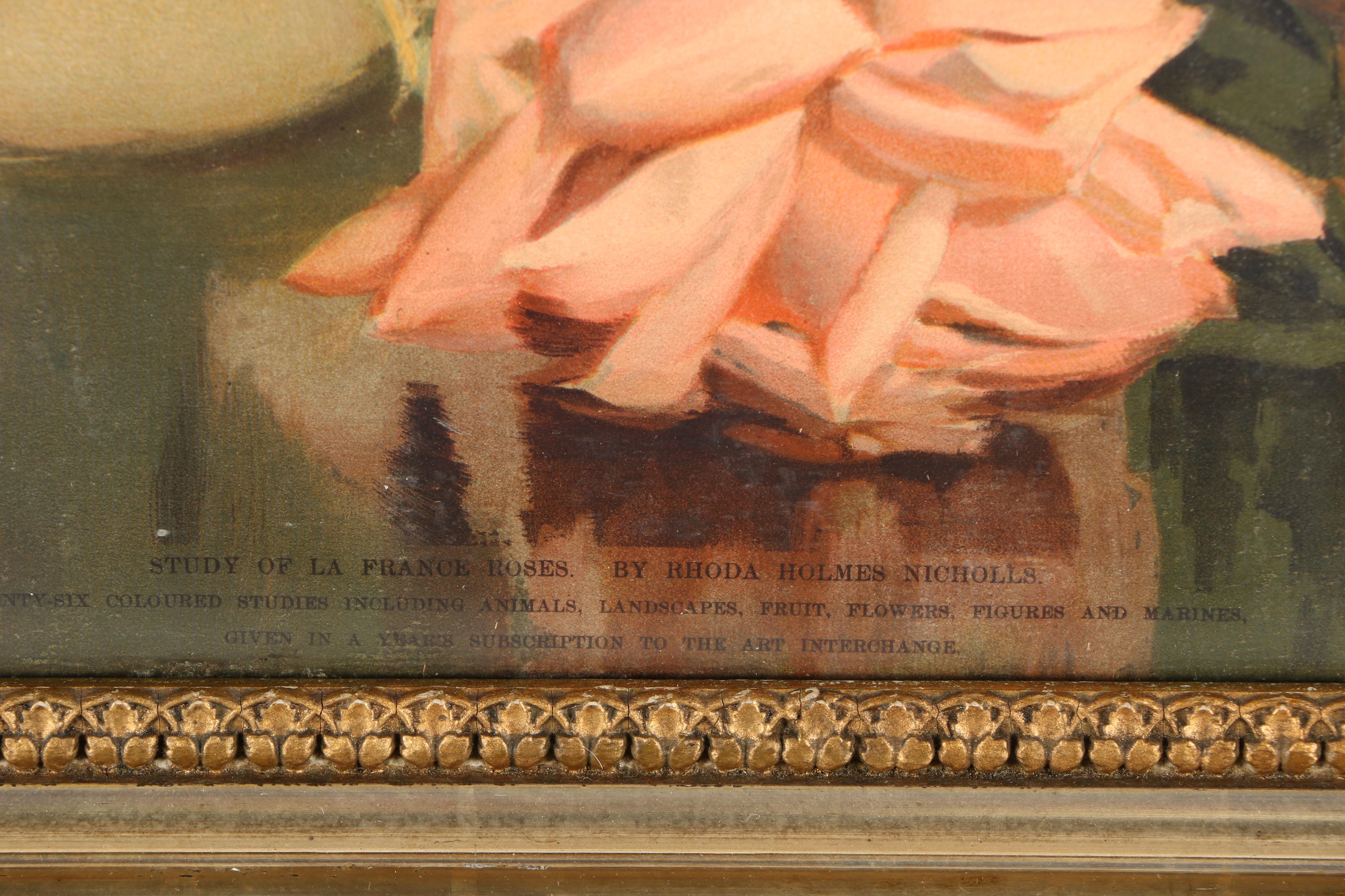 Giclee After Rhoda Holmes Nicholls "'La France' Roses"