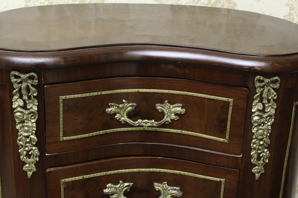 Louis XV Style Kidney Shaped Tall Commode