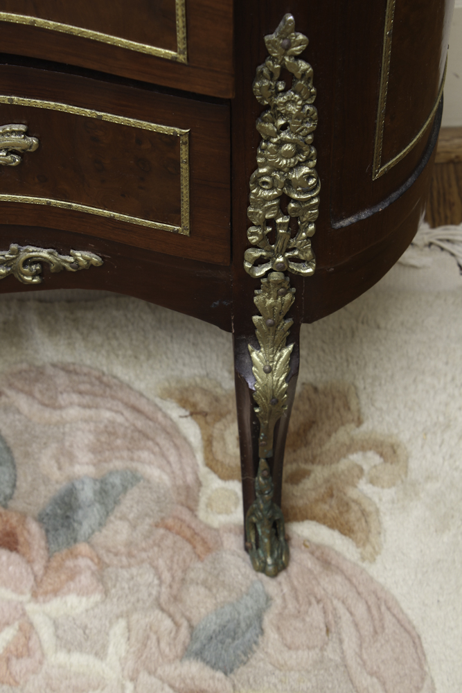 Louis XV Style Kidney Shaped Tall Commode