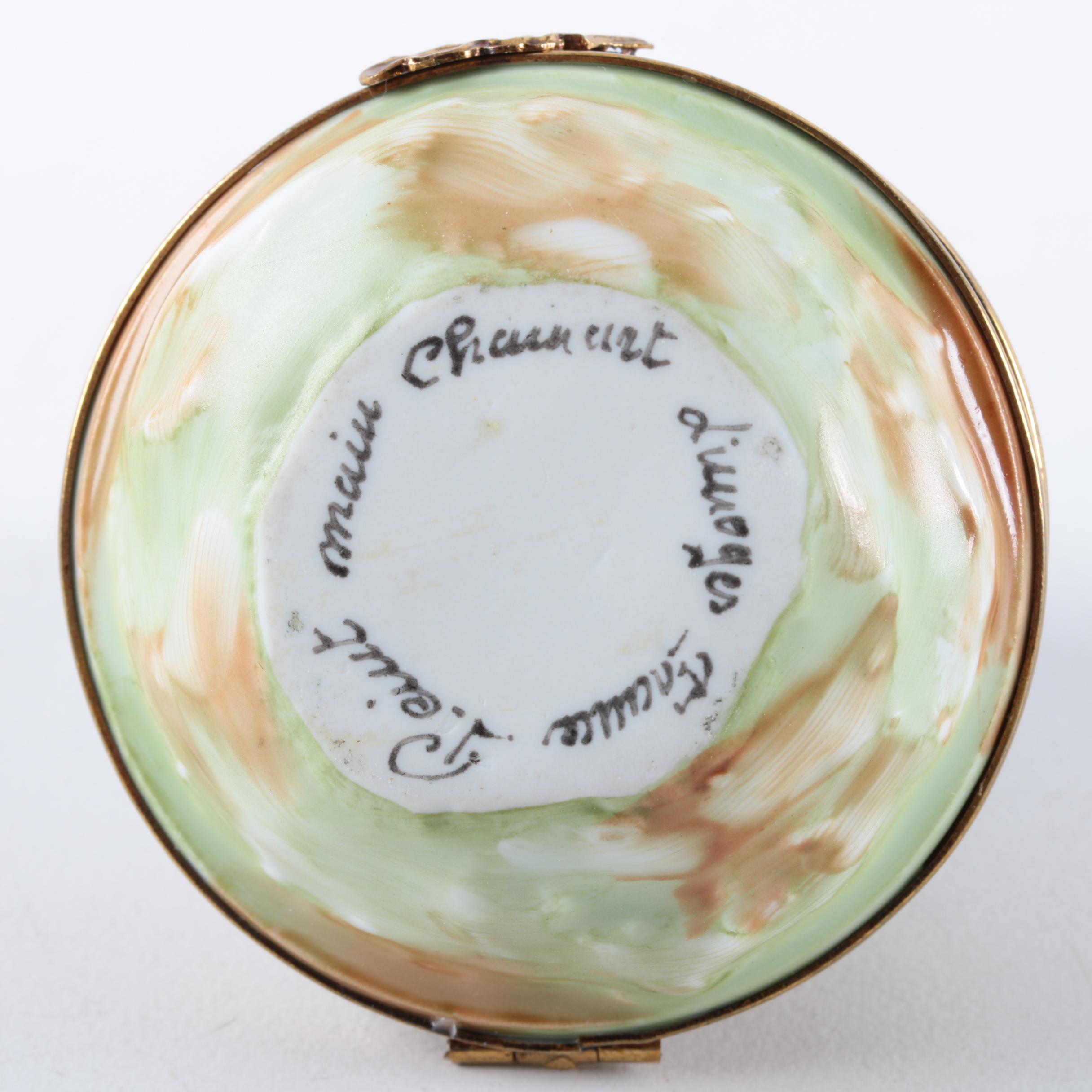 Limoges Hand-Painted Porcelain Birds Trinket Box