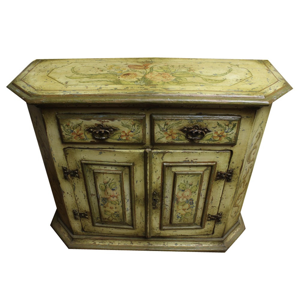 Polychrome Decorated Italian Cabinet
