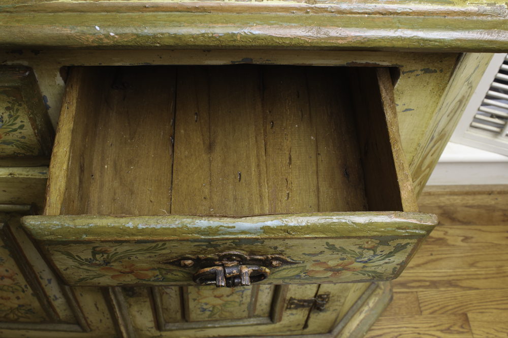Polychrome Decorated Italian Cabinet