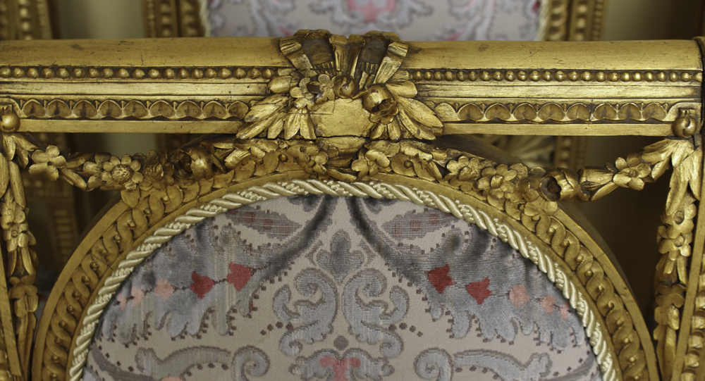 Set of Antique Louis XVI Style Giltwood Chairs