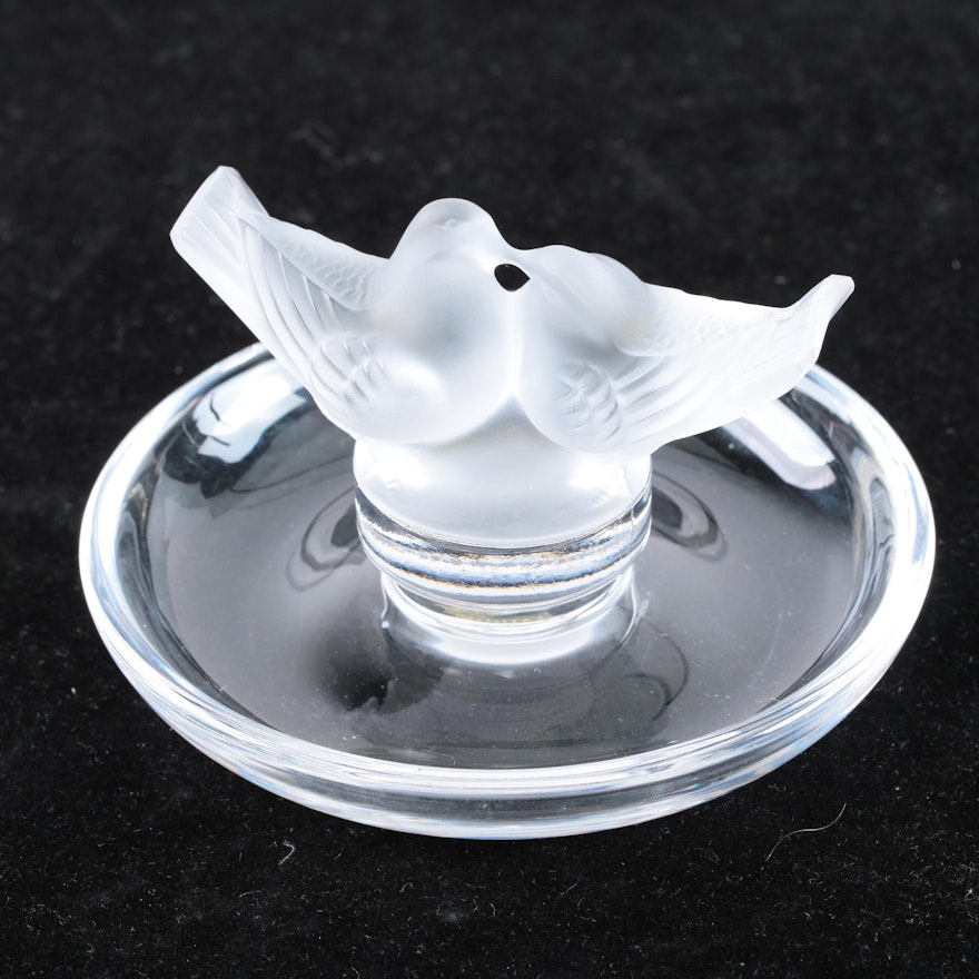 Lalique Crystal "Colombes" Pin Tray