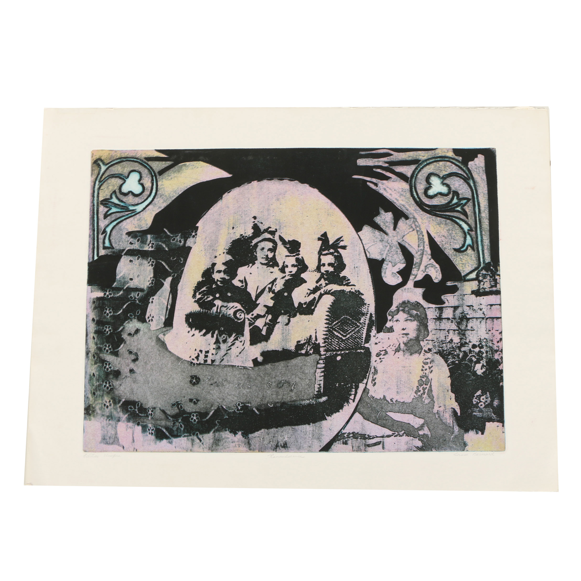 Louise Bernard Aquatint "Remembrance"