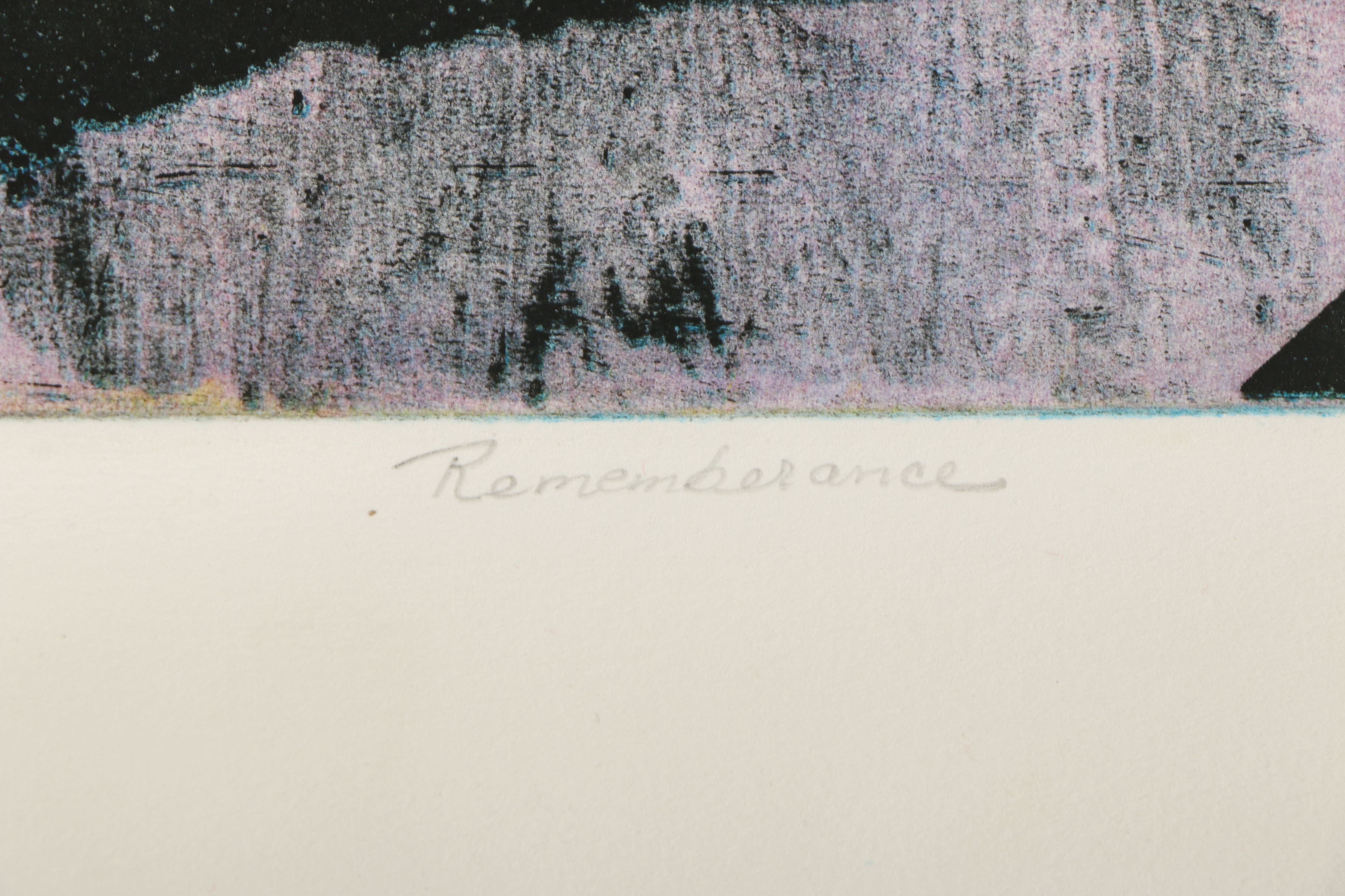 Louise Bernard Aquatint "Remembrance"