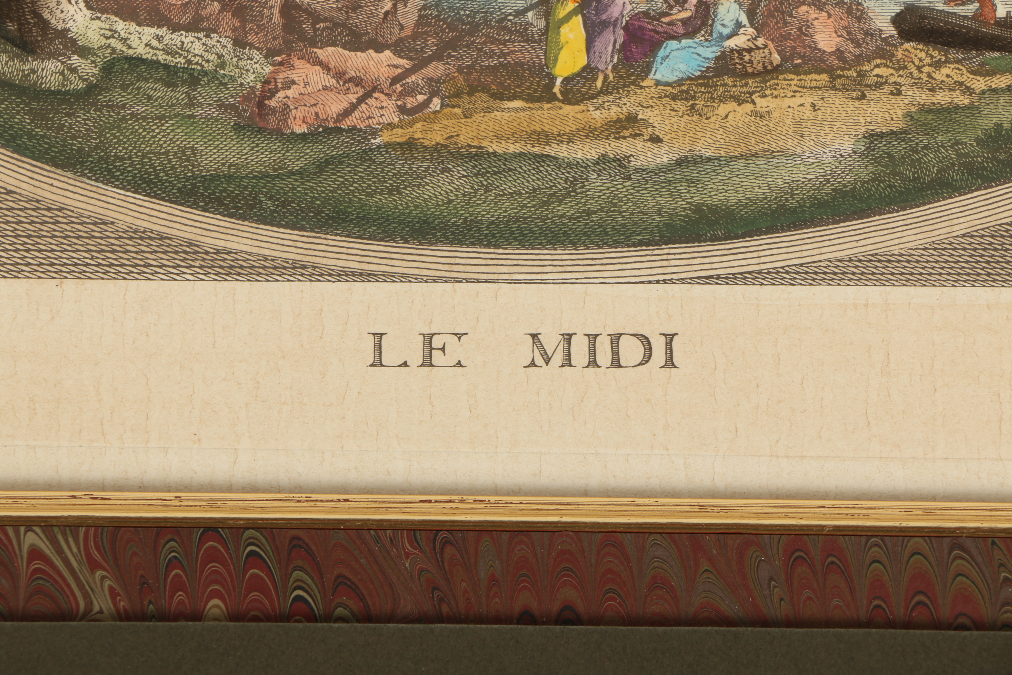 Hand Colored Engravings After S. P. Hackaert Including "Le Midi"