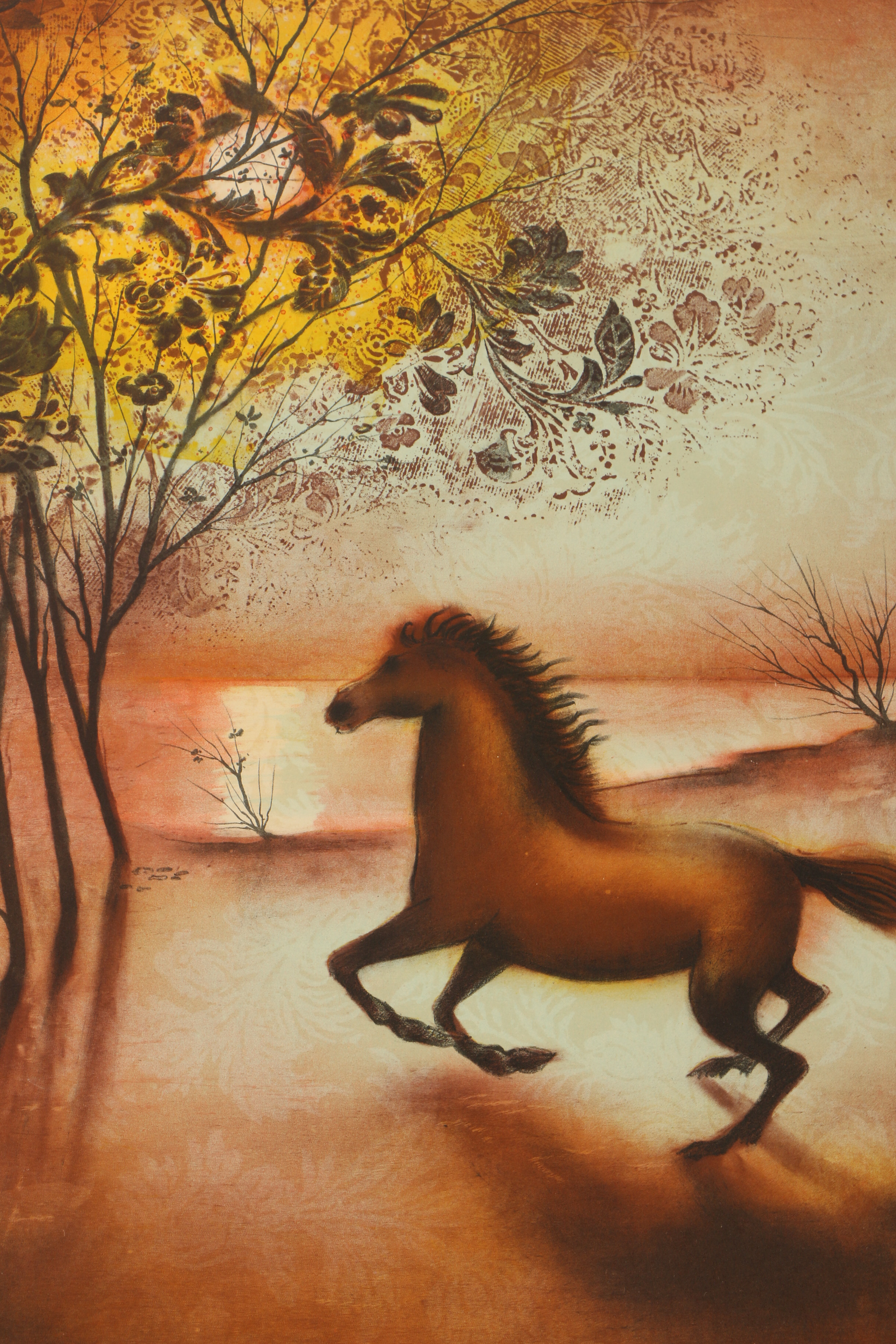 Limited Edition Lithograph of a Horse