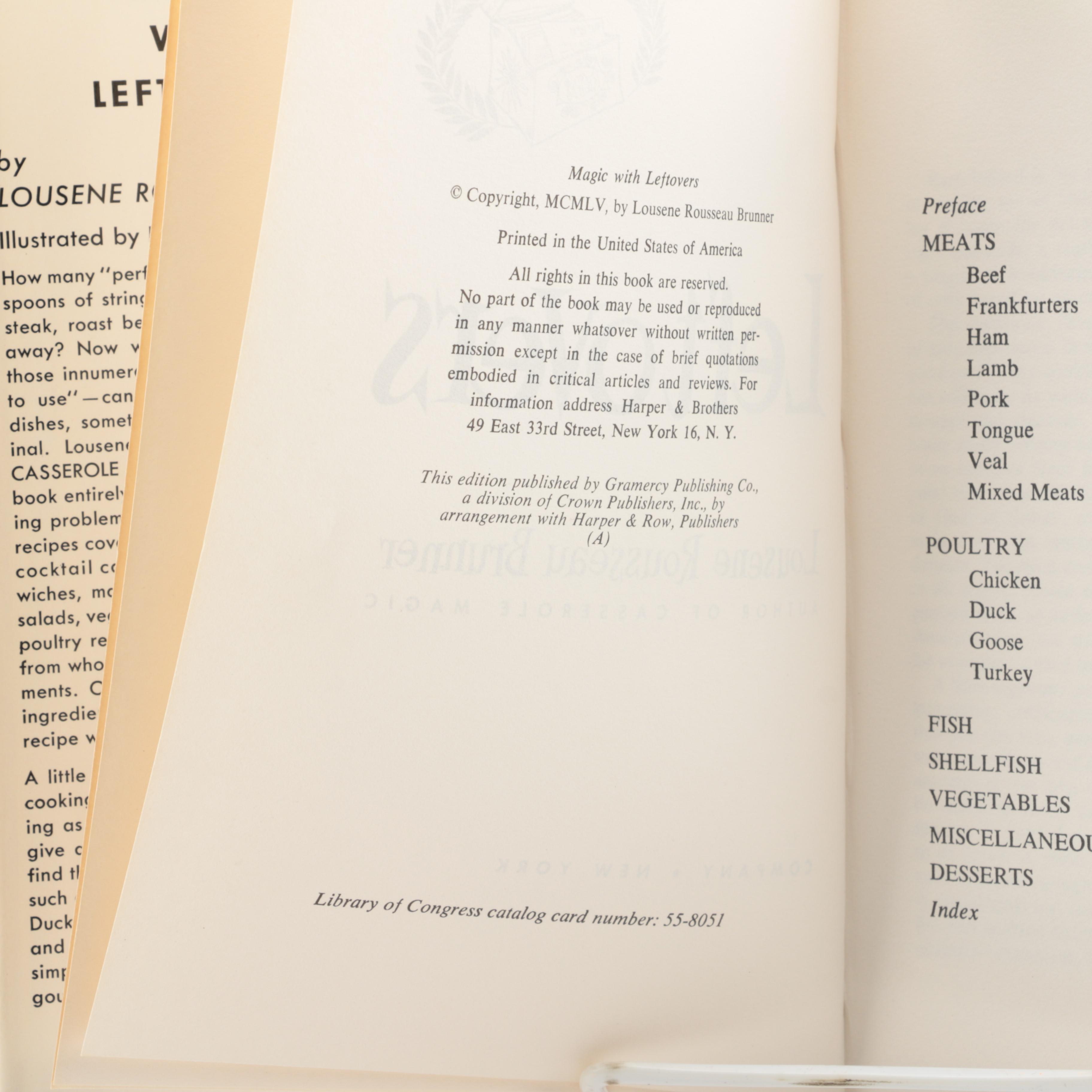 1955 "Magic with Leftovers" and Other Cookbooks