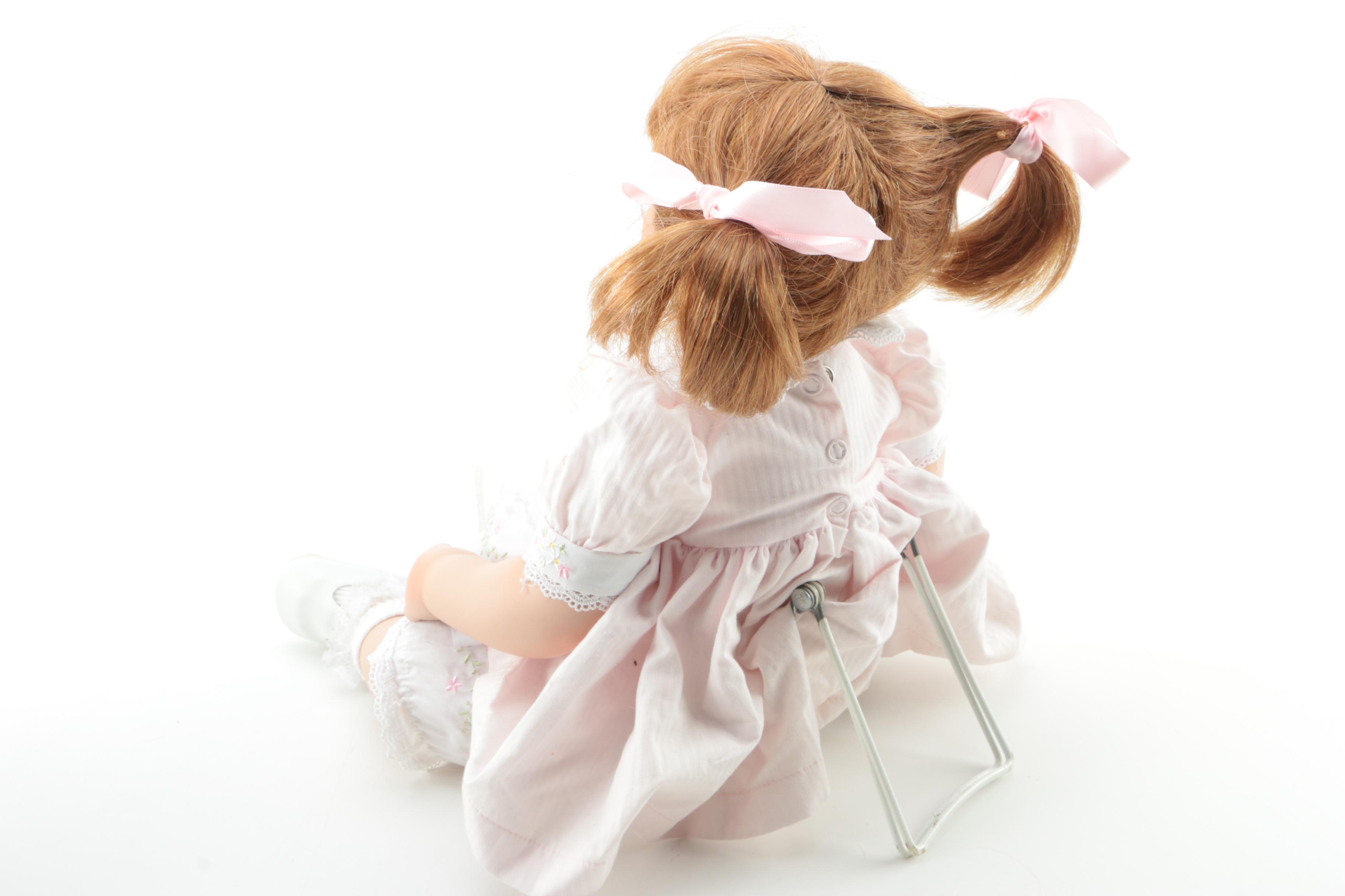 Danbury Mint Seated Porcelain Toddler Dolls