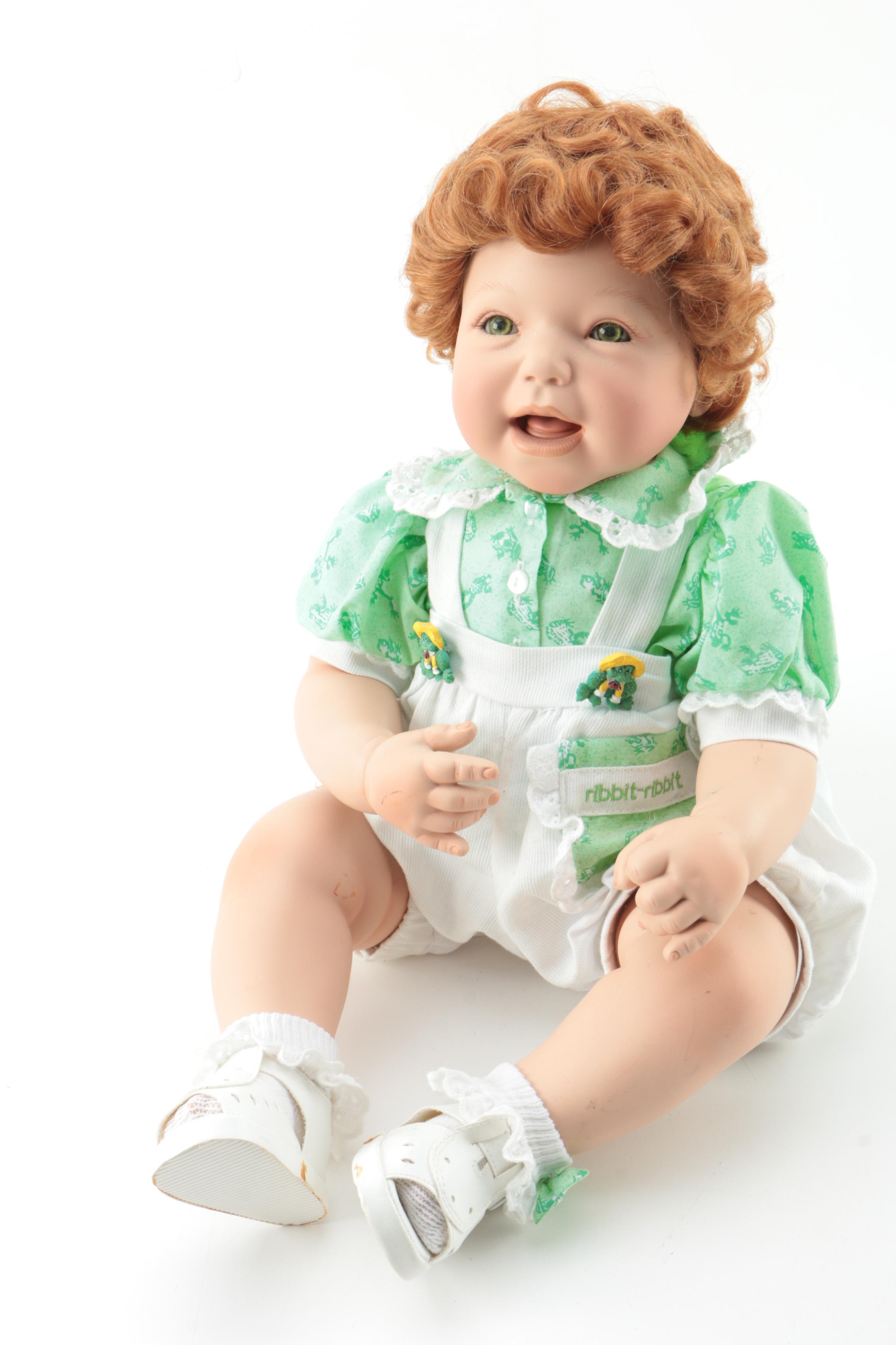 Danbury Mint Seated Porcelain Toddler Dolls
