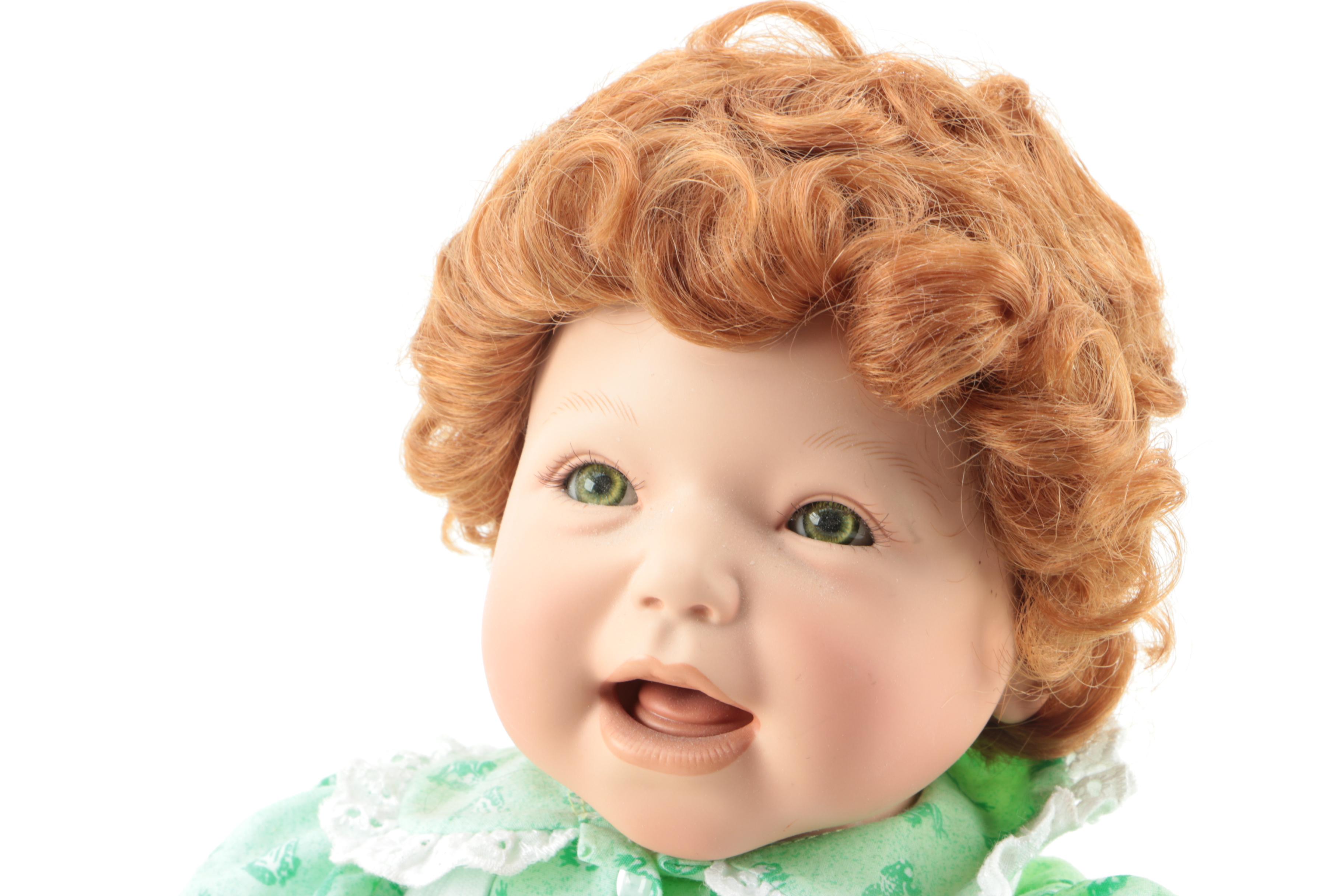 Danbury Mint Seated Porcelain Toddler Dolls