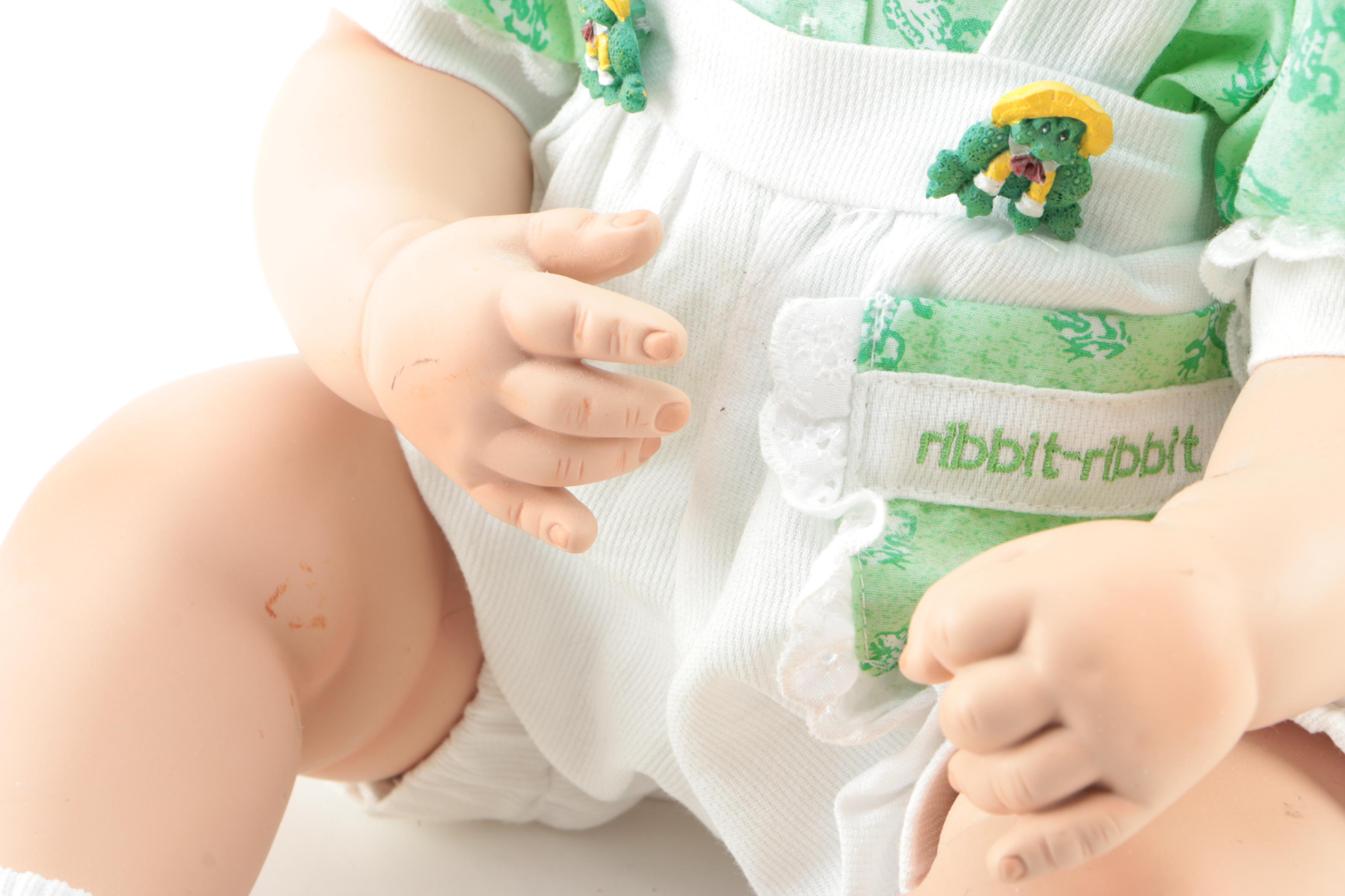 Danbury Mint Seated Porcelain Toddler Dolls