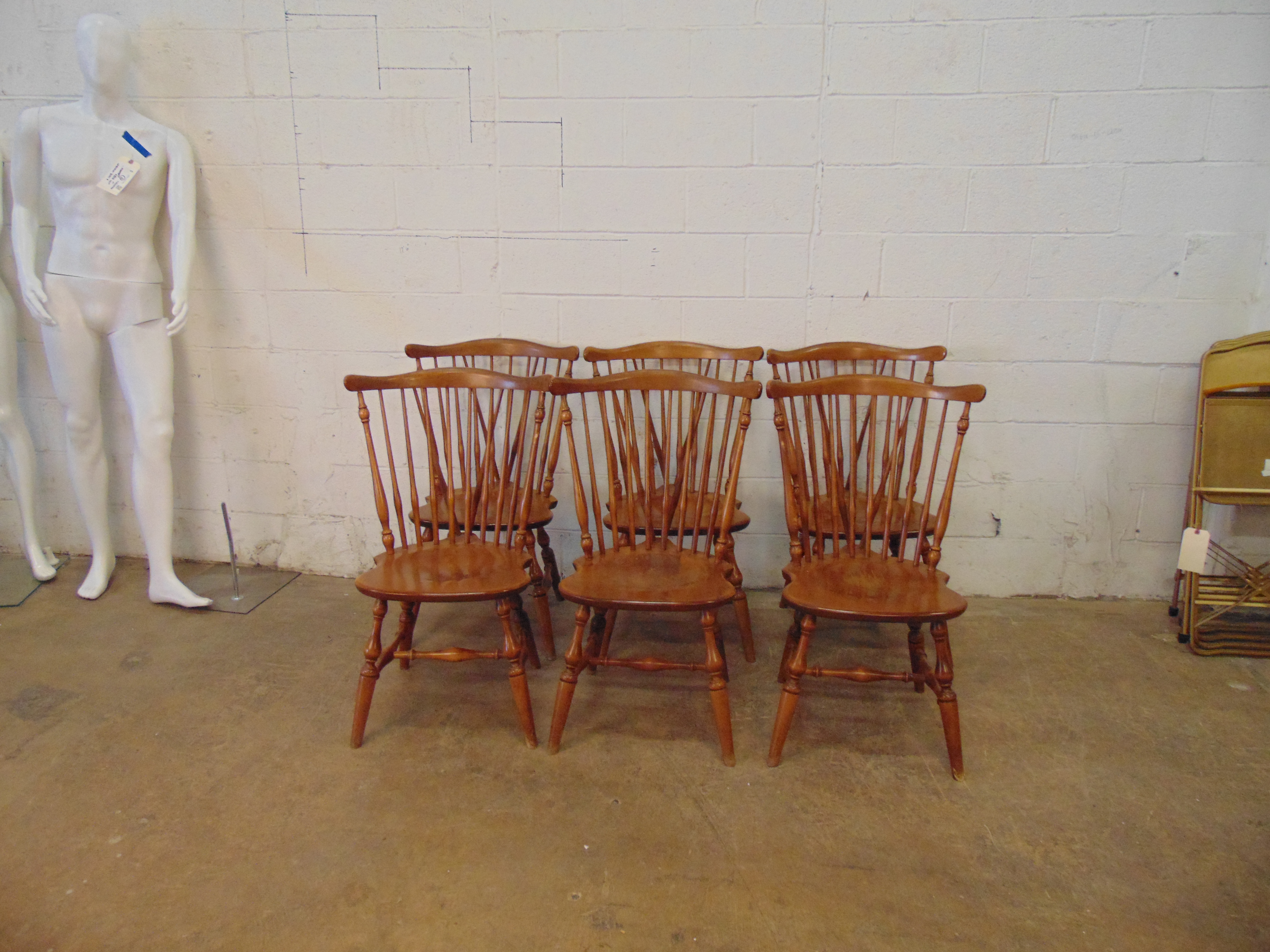 Six  Maple Windsor Side Chairs by Ethan Allen
