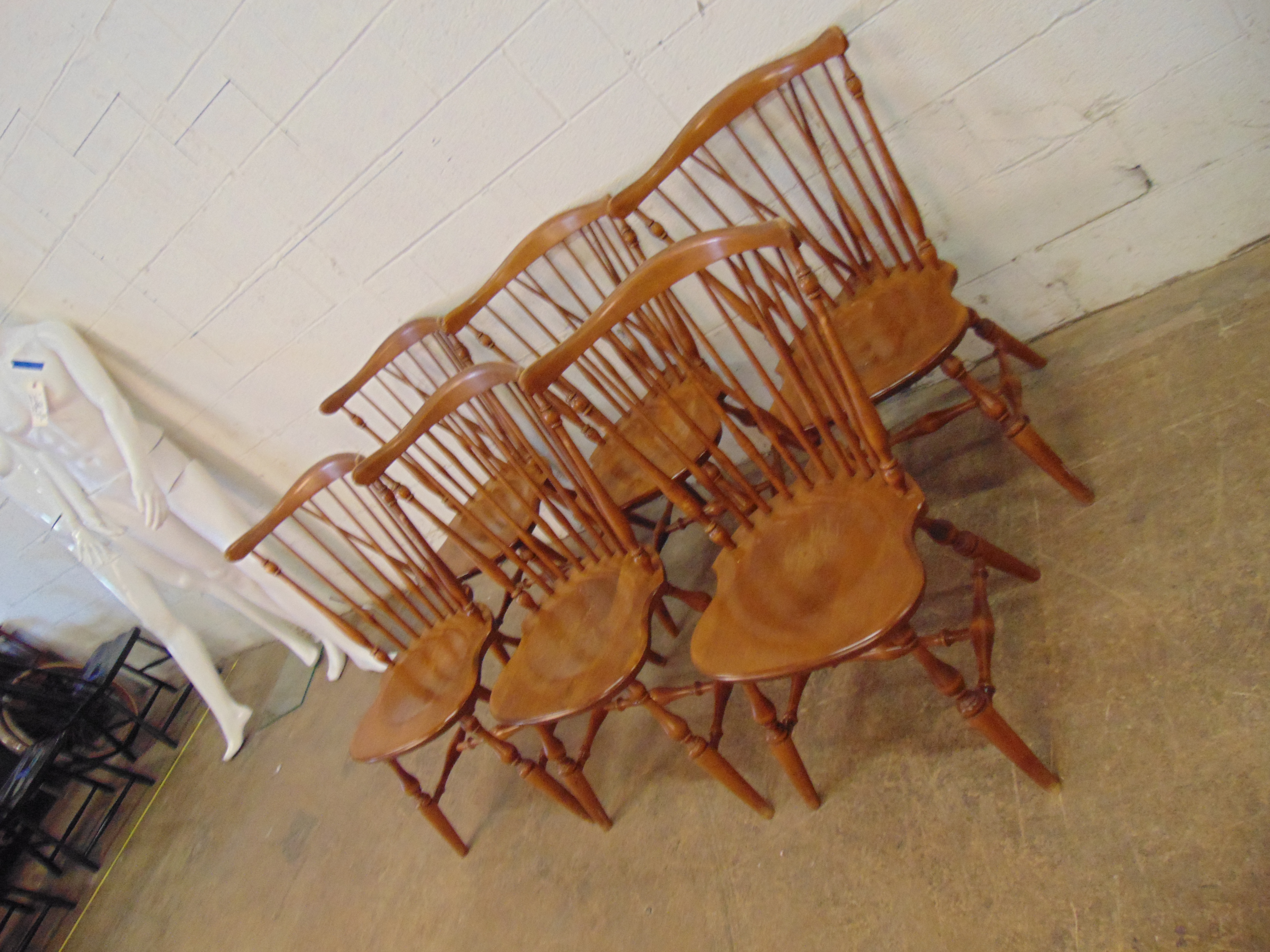 Six  Maple Windsor Side Chairs by Ethan Allen