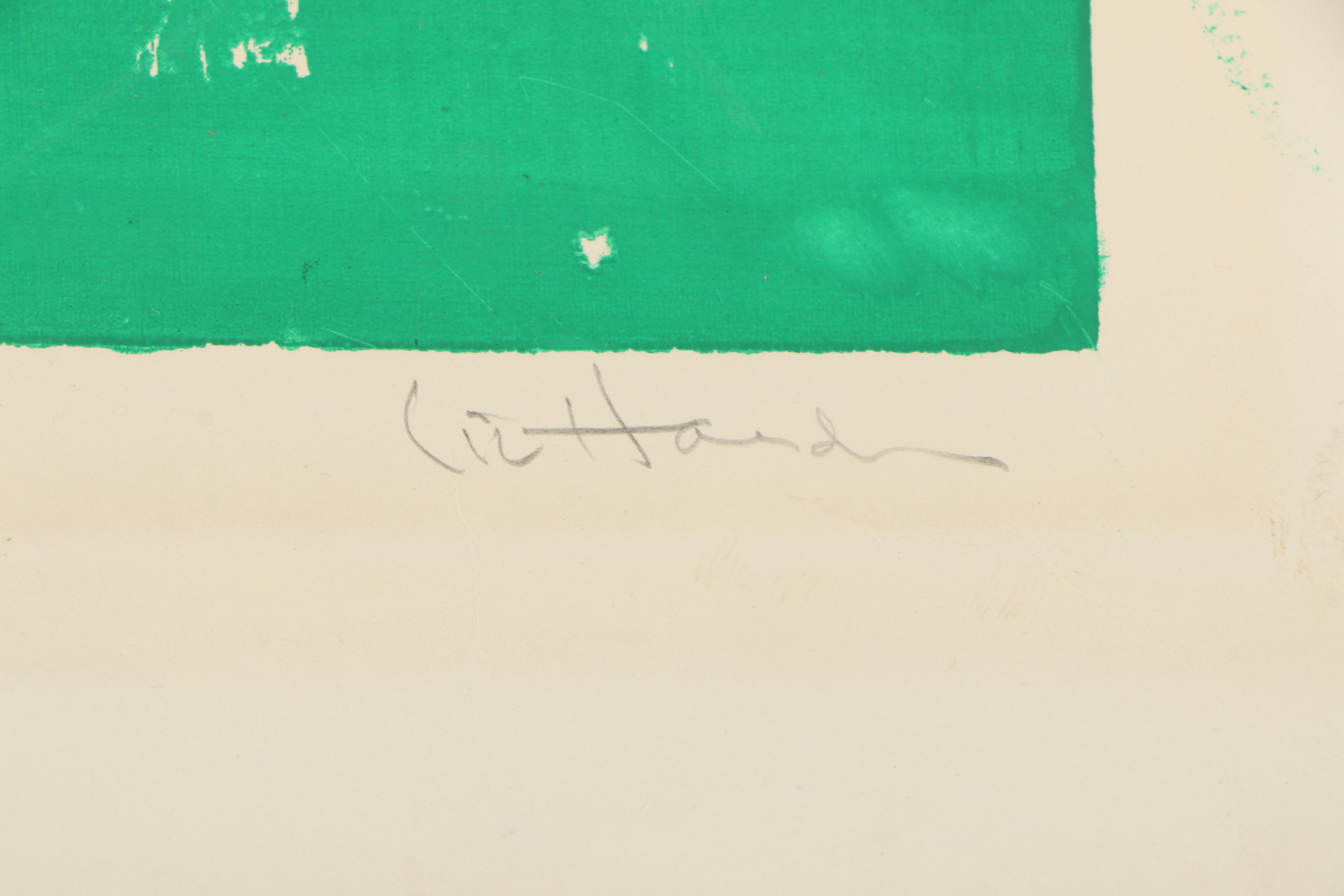 Late 20th Century Serigraph of Zebras in Field "New Look"