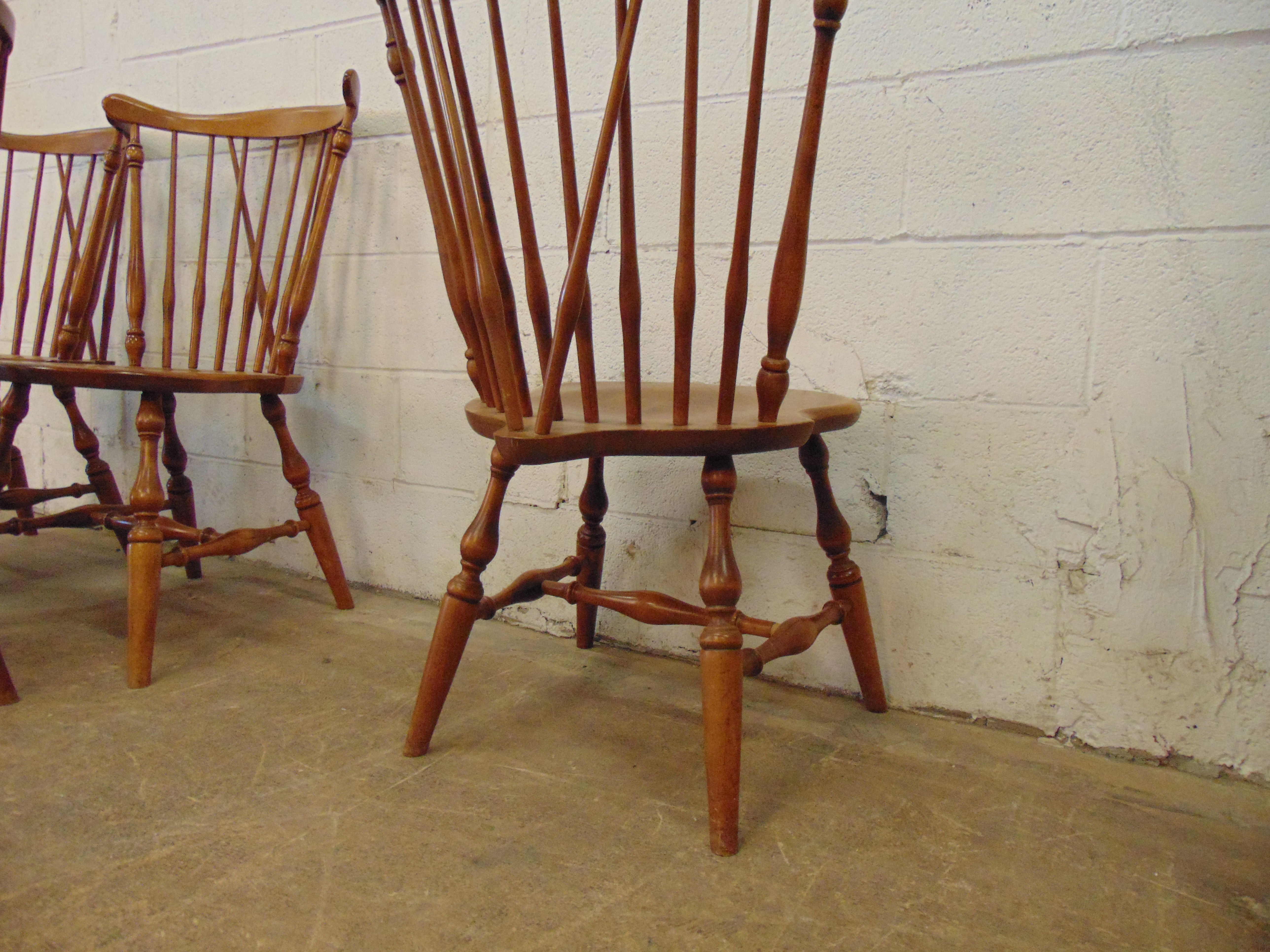 Six  Maple Windsor Side Chairs by Ethan Allen