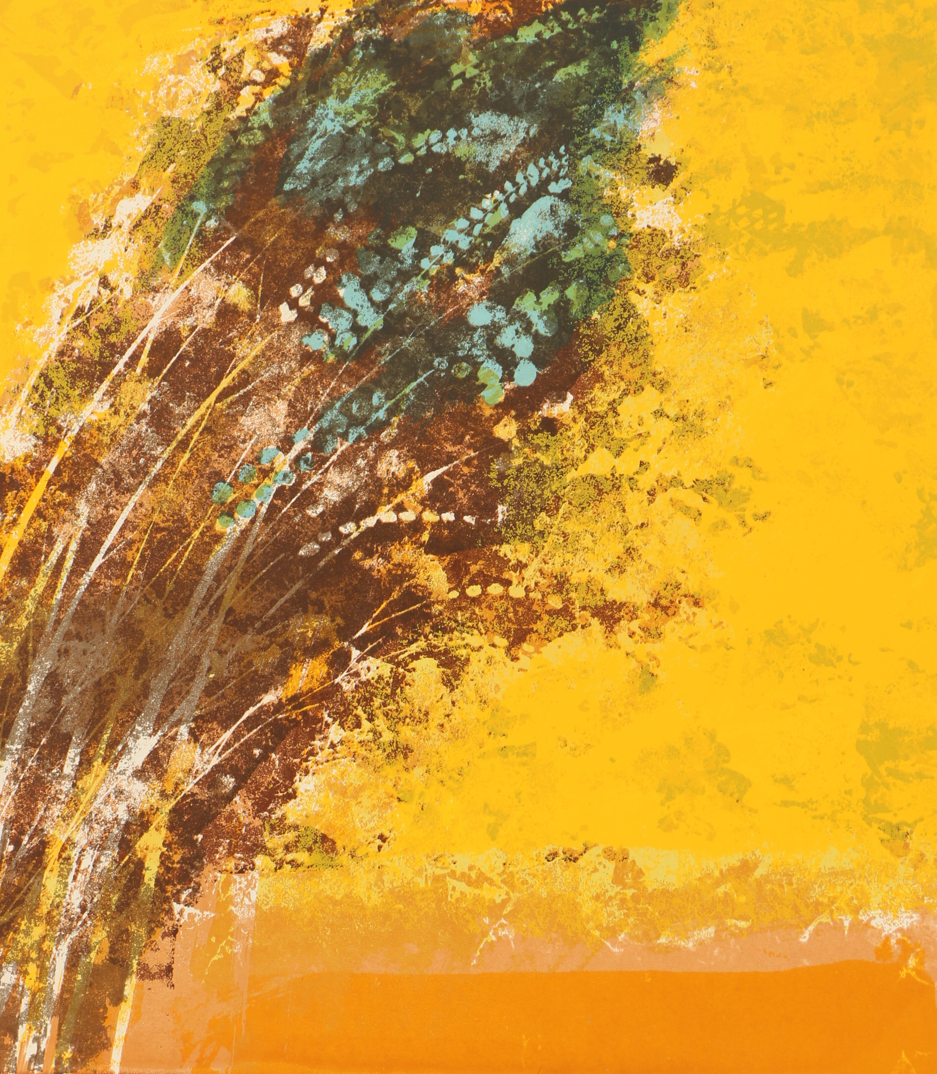 Howard Bradford 1978 Serigraphs "Floral #1" and "Floral "#2"