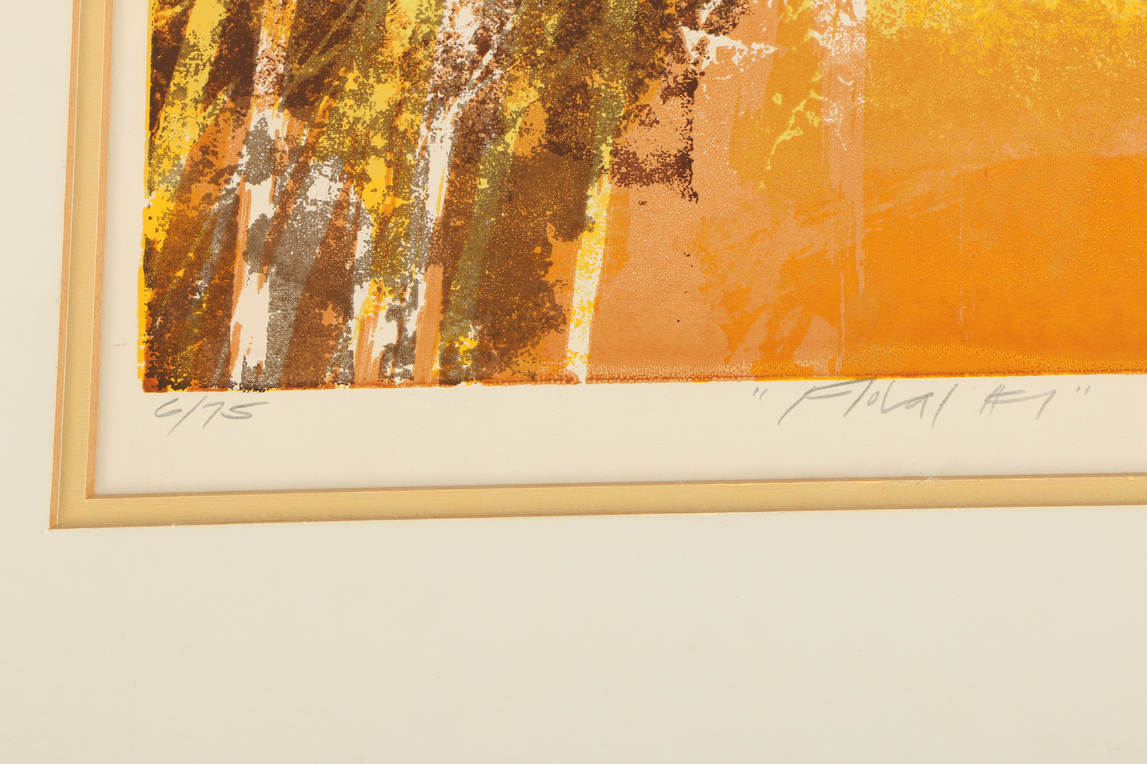 Howard Bradford 1978 Serigraphs "Floral #1" and "Floral "#2"