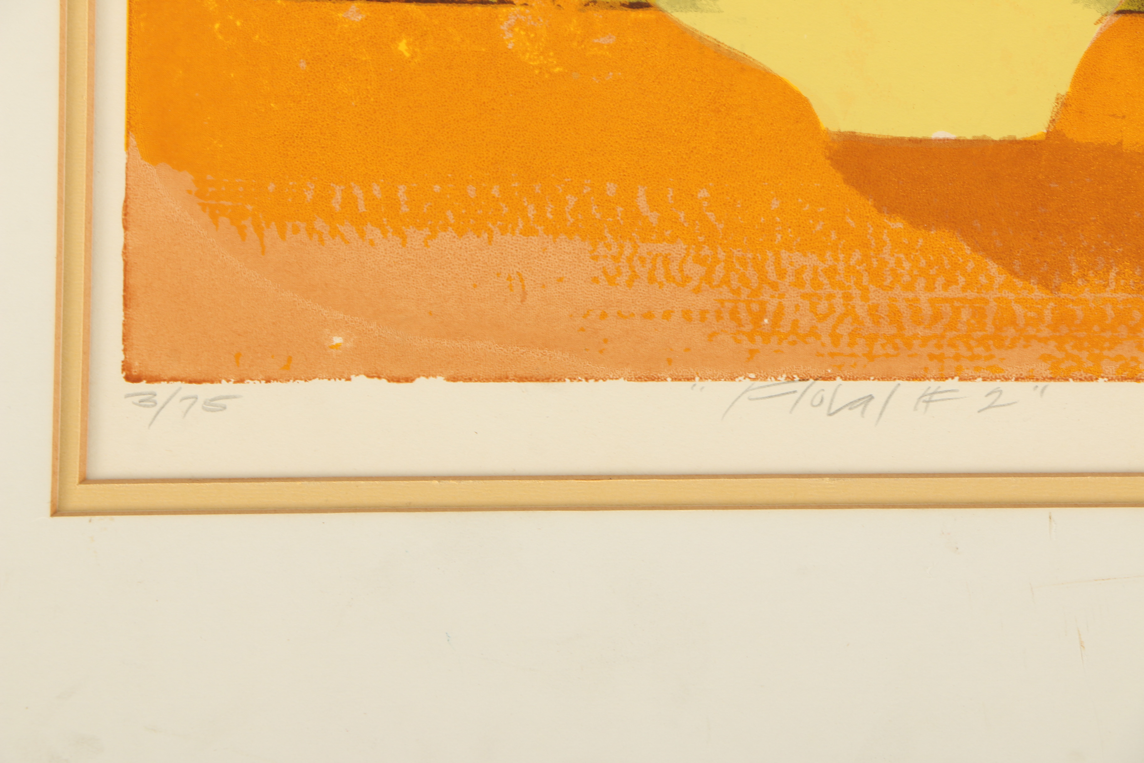 Howard Bradford 1978 Serigraphs "Floral #1" and "Floral "#2"