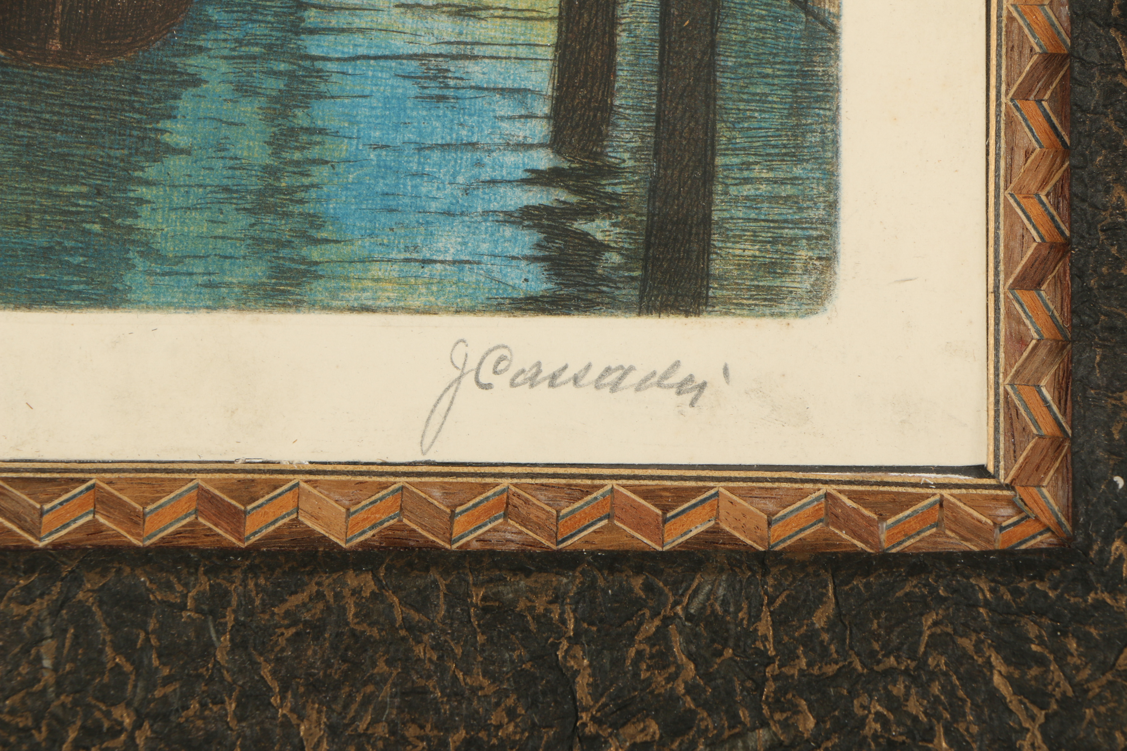 J. Cassady Etching "Venetian Canal"