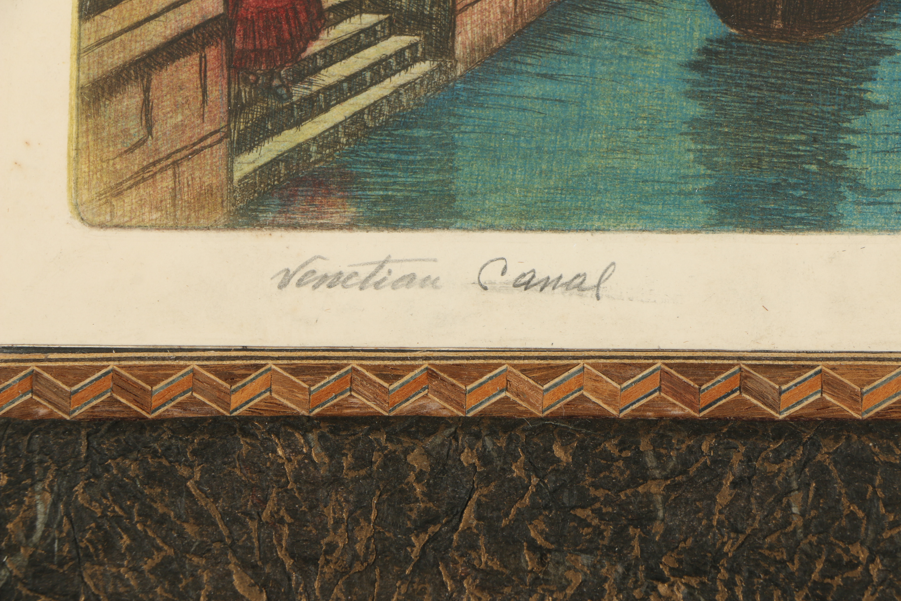 J. Cassady Etching "Venetian Canal"