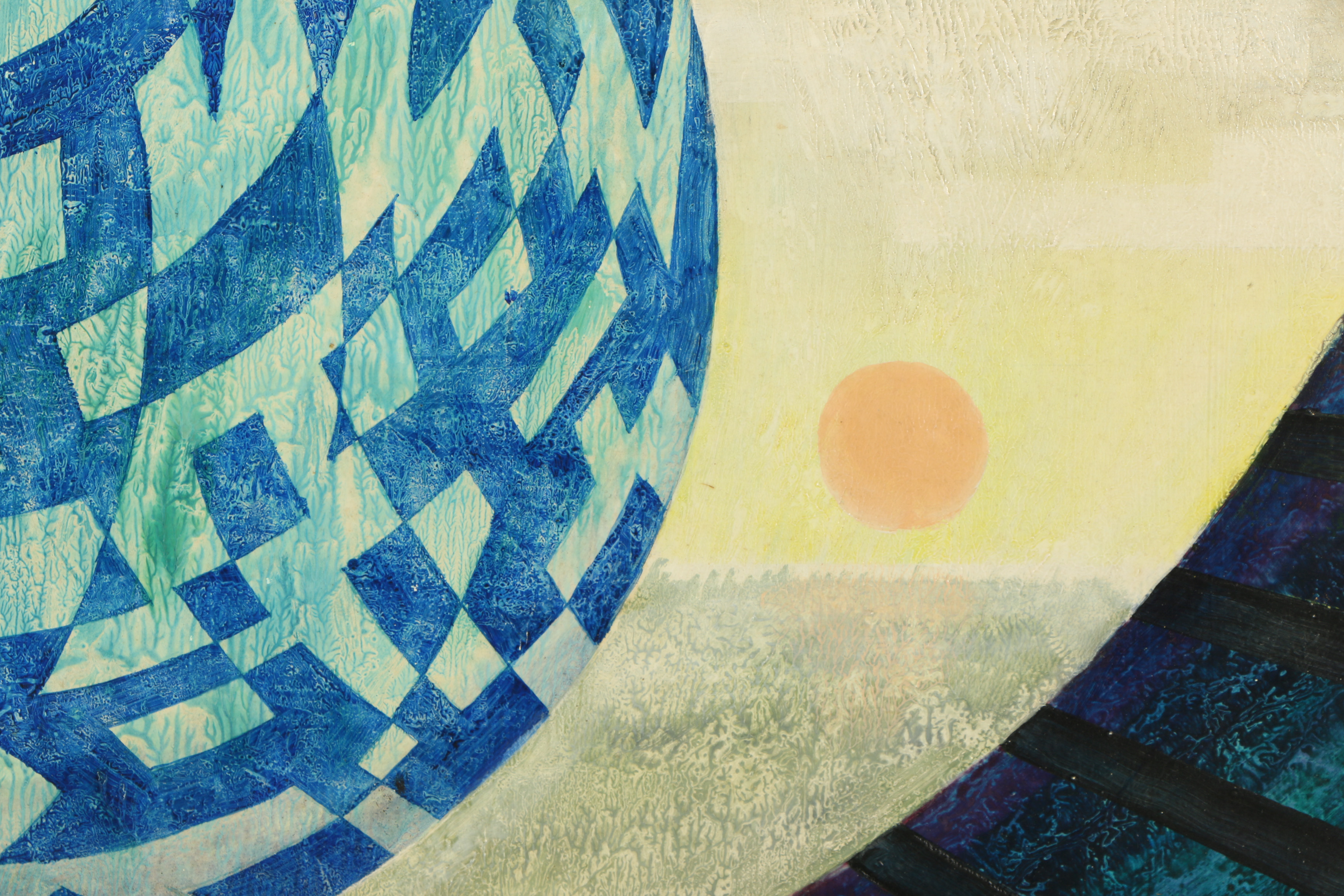 C. Weber Abstract Oil Painting