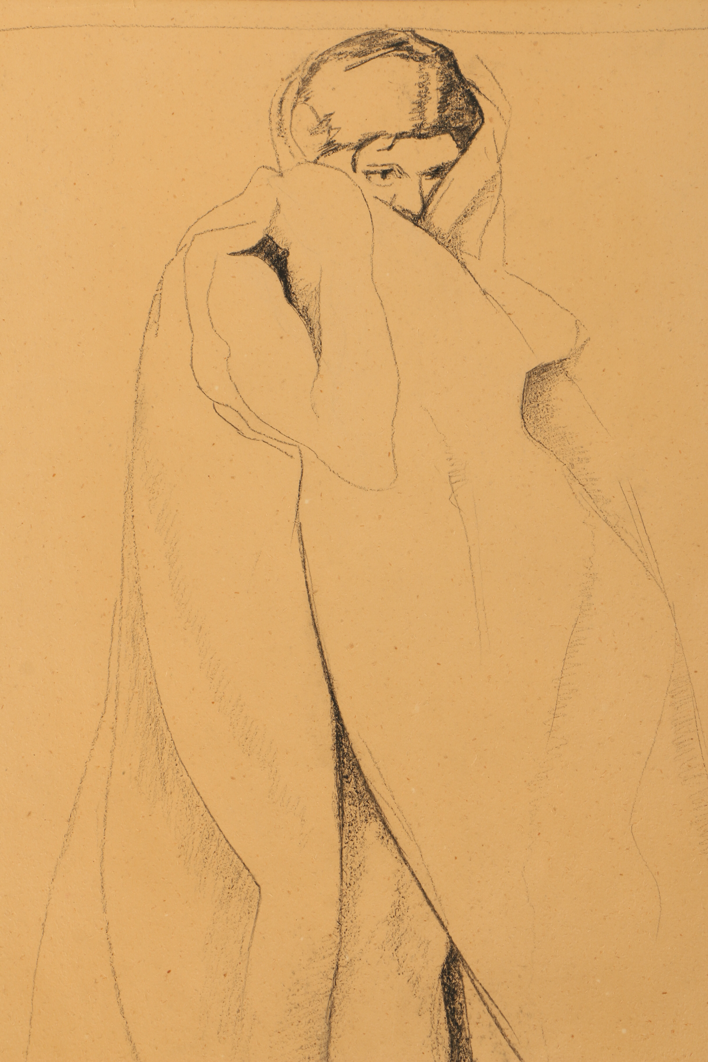 L. Leon Graphite Drawing of a Woman