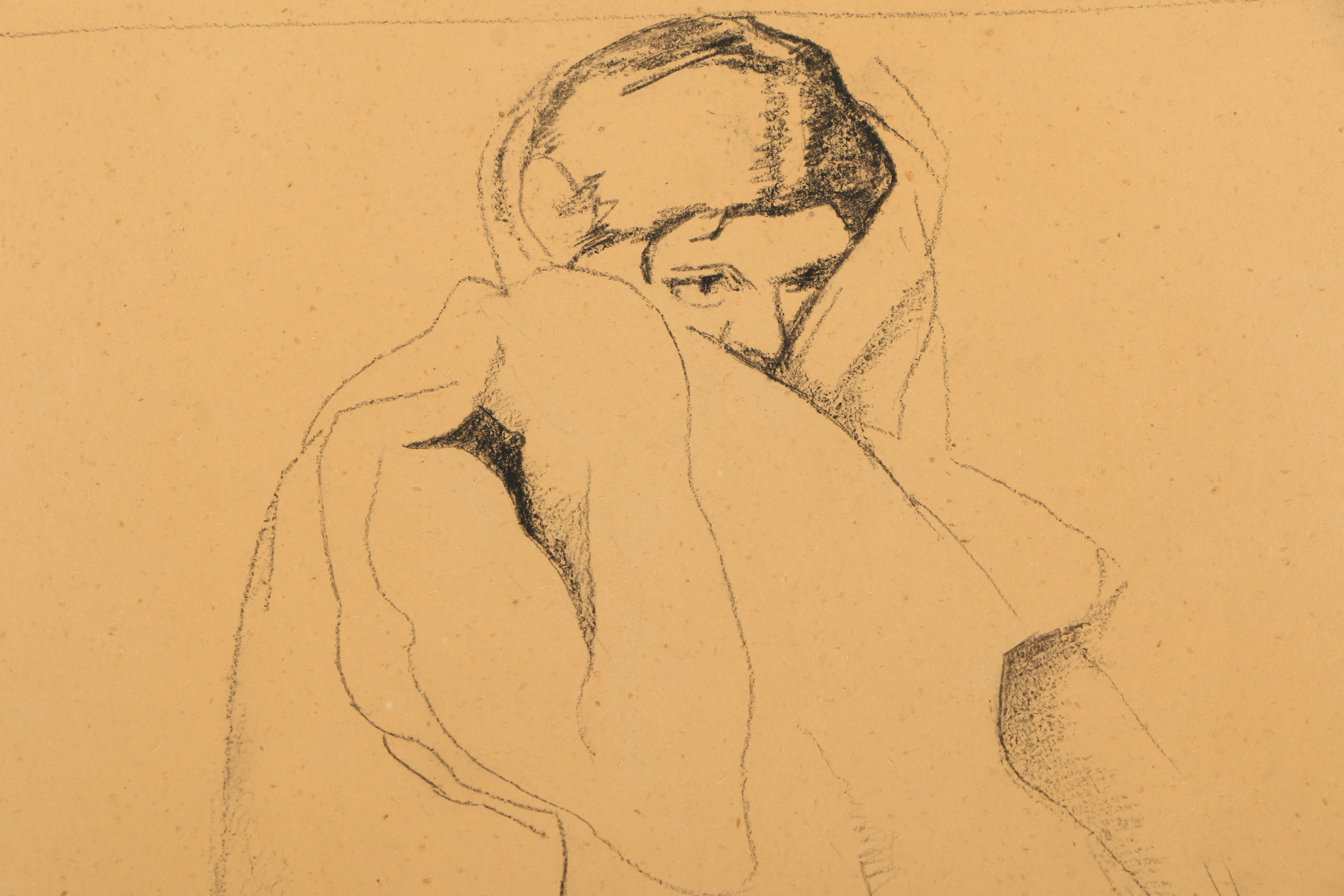 L. Leon Graphite Drawing of a Woman